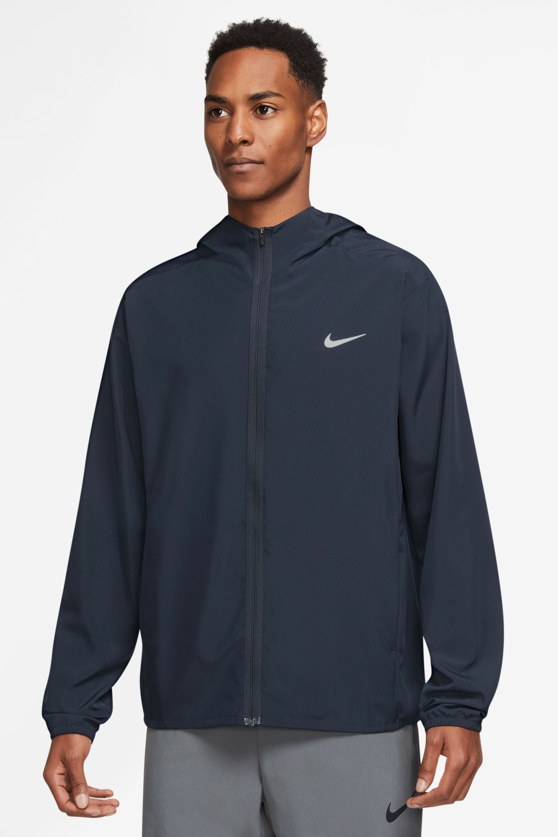Buy Nike Blue Dri FIT Form Hooded Training Jacket from Next Latvia