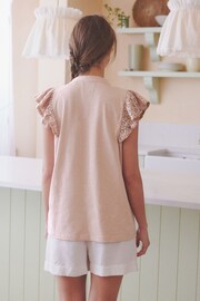 Pink Broderie Frill T-Shirt - Image 3 of 6