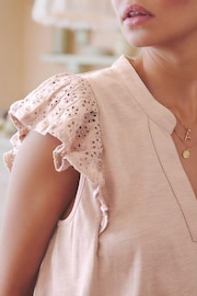 Pink Broderie Frill T-Shirt - Image 4 of 6