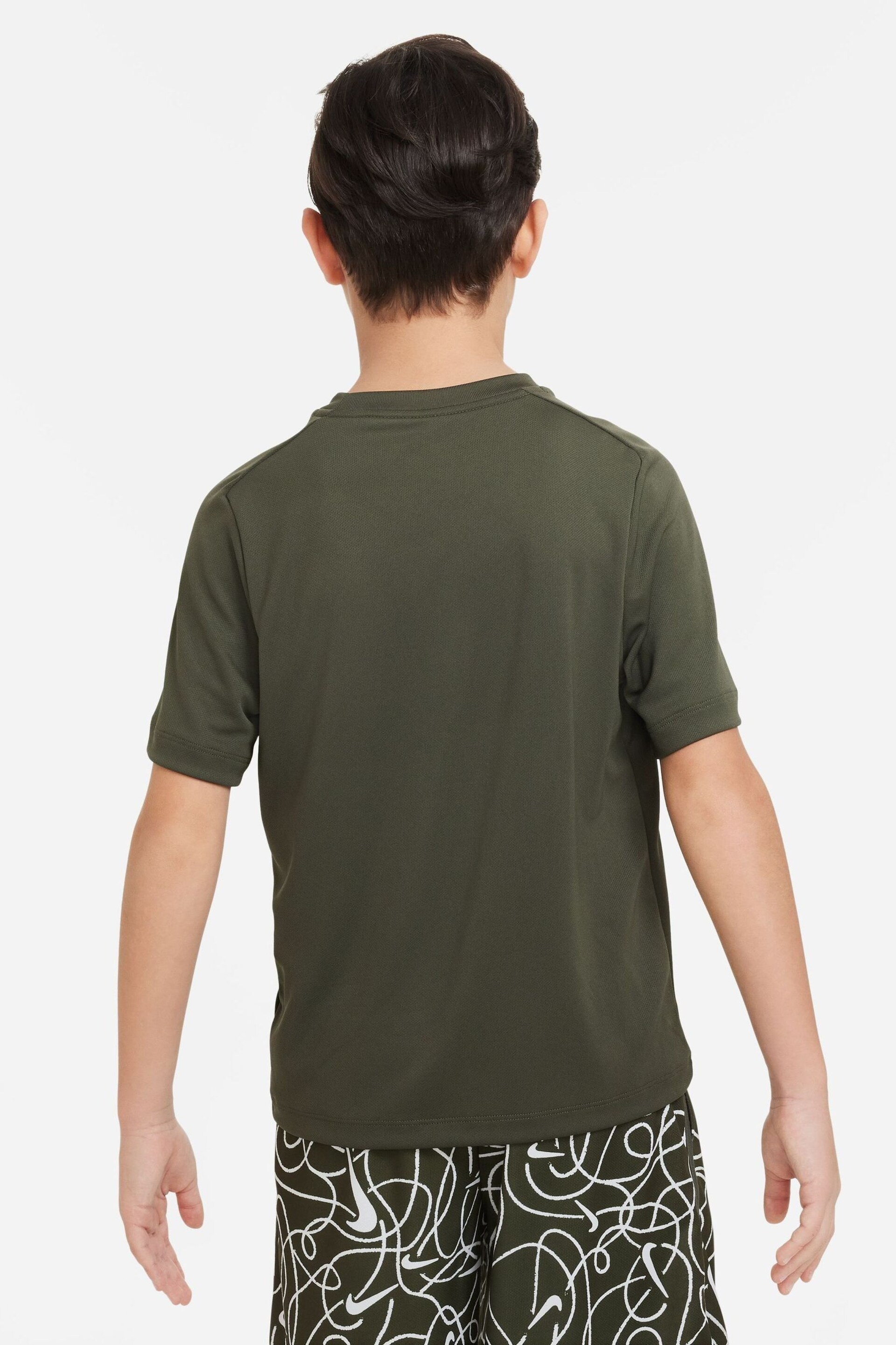 Nike Khaki Green Dri-FIT Multi + Training T-Shirt - Image 2 of 4