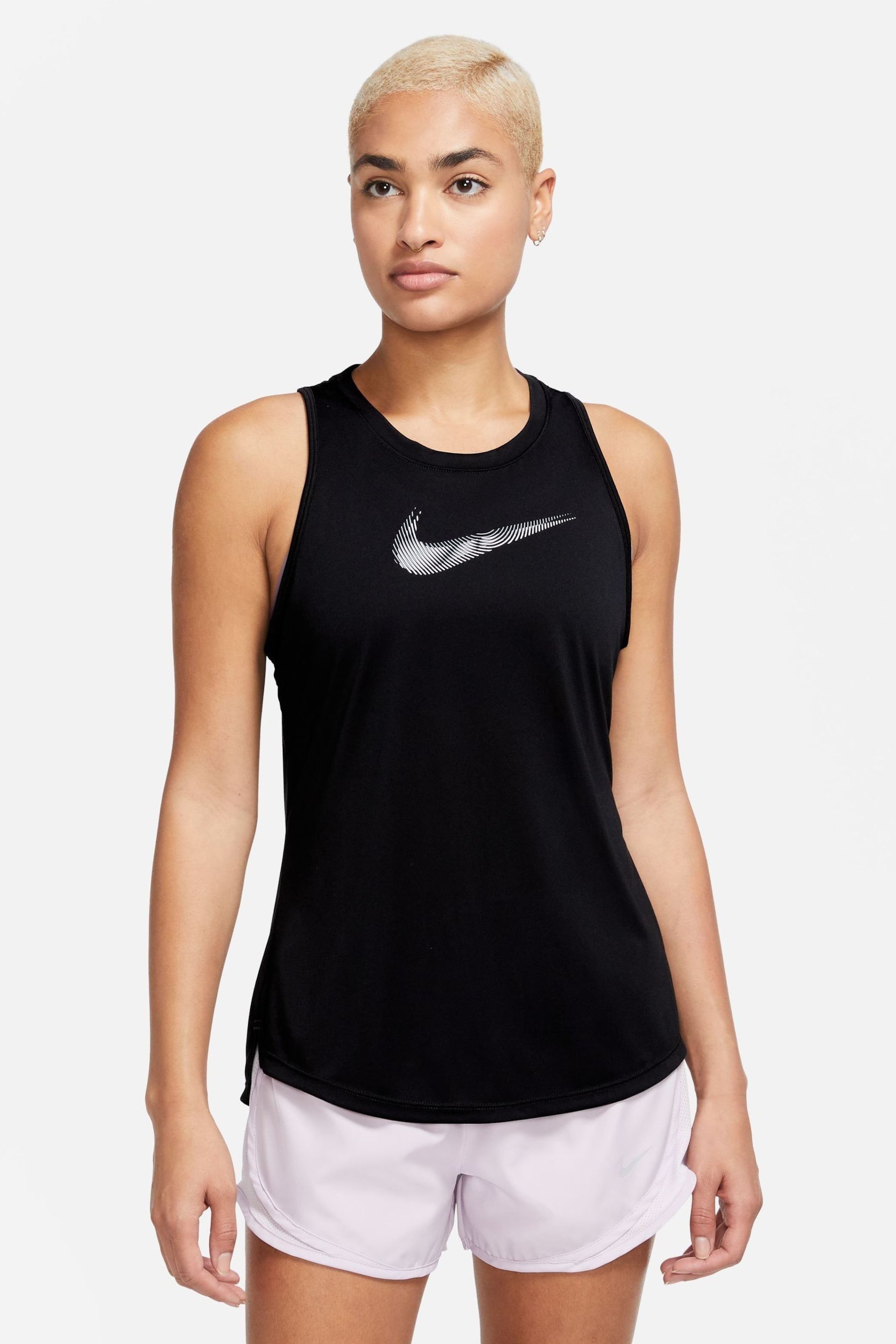 Nike Black Dri-FIT Swoosh Vest Running Top - Image 1 of 3