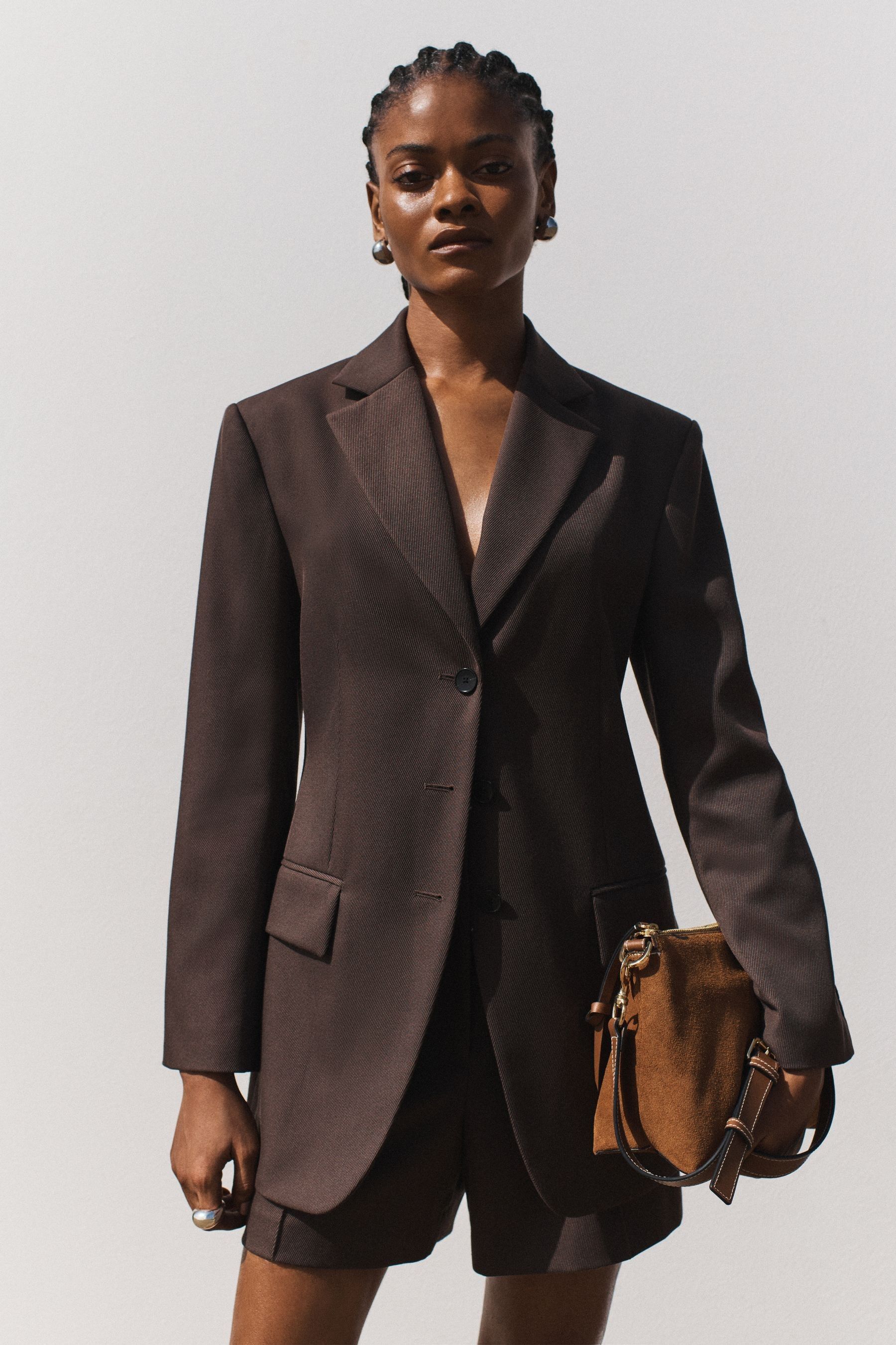 Buy Jigsaw Locke Wool Brown Twill Blazer from Next Ireland