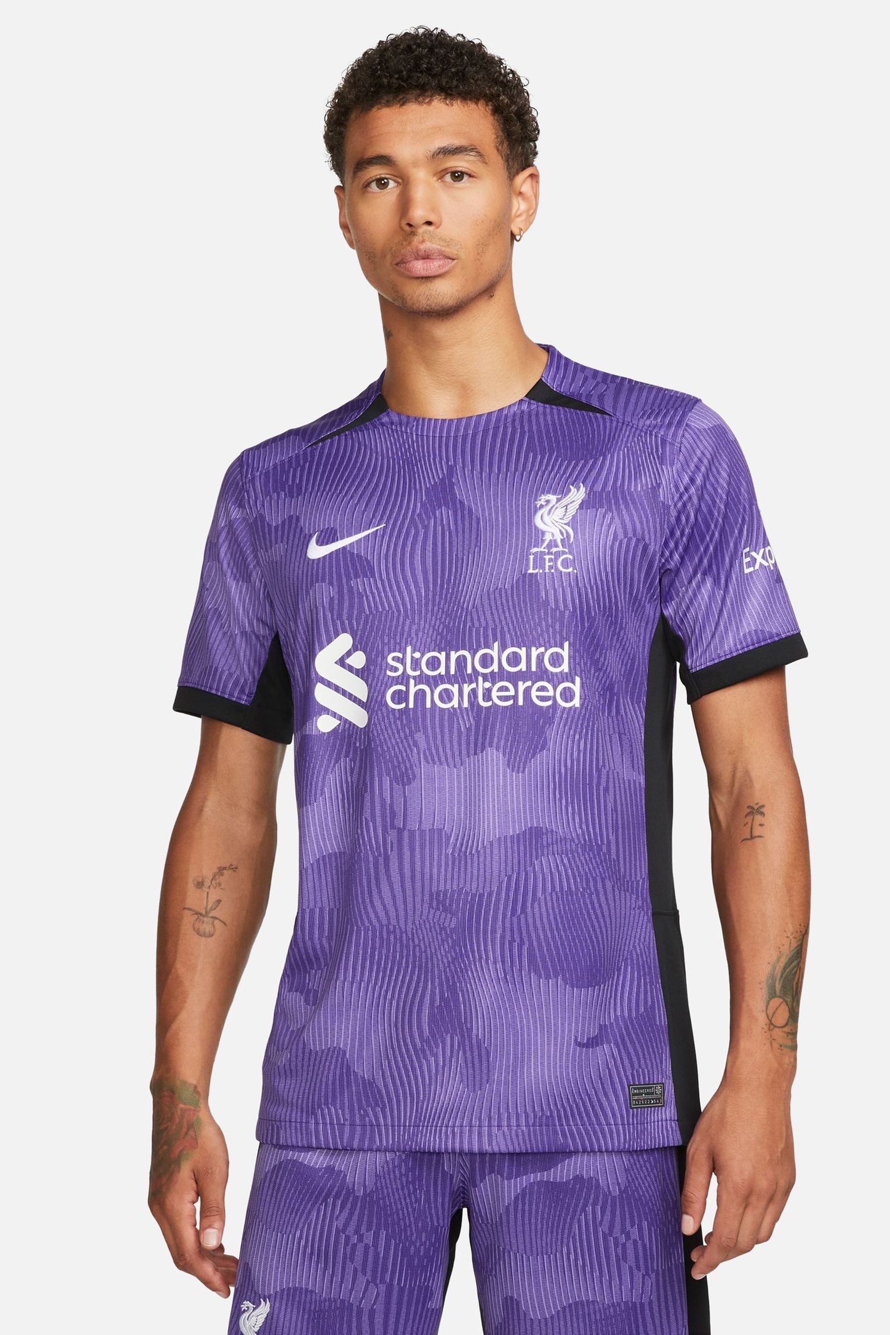 Buy Nike Purple Blank Liverpool FC Stadium 23 24 Third Football Shirt from Next Luxembourg