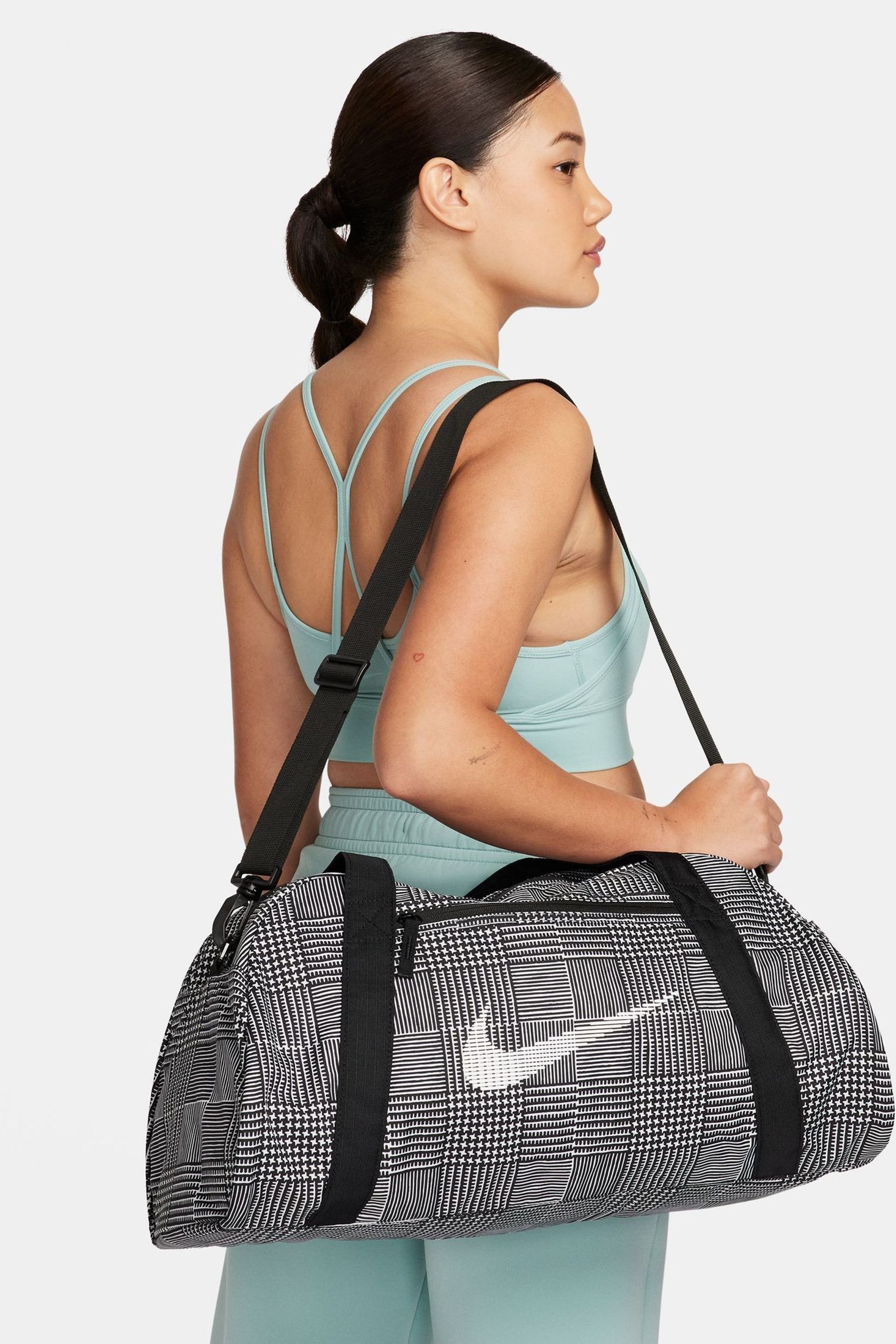 Buy Nike Grey Plaid Gym Bag from Next Lithuania