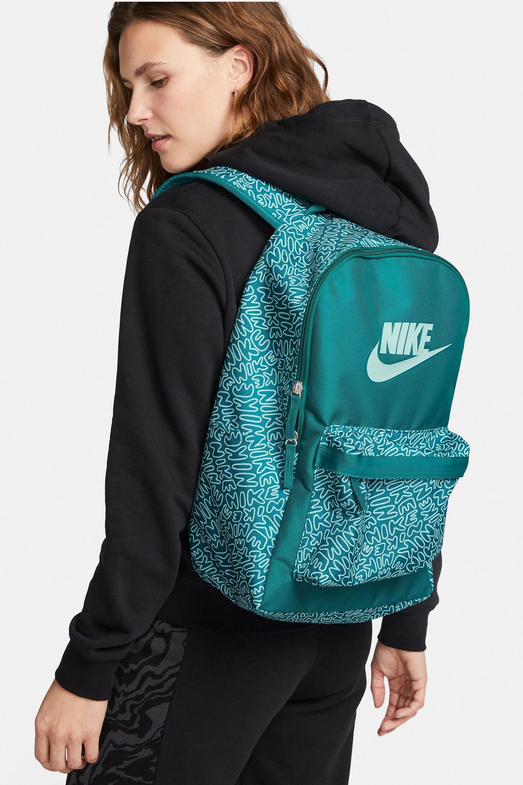 Buy Nike Green Heritage Scribble Backpack 26L from Next Luxembourg