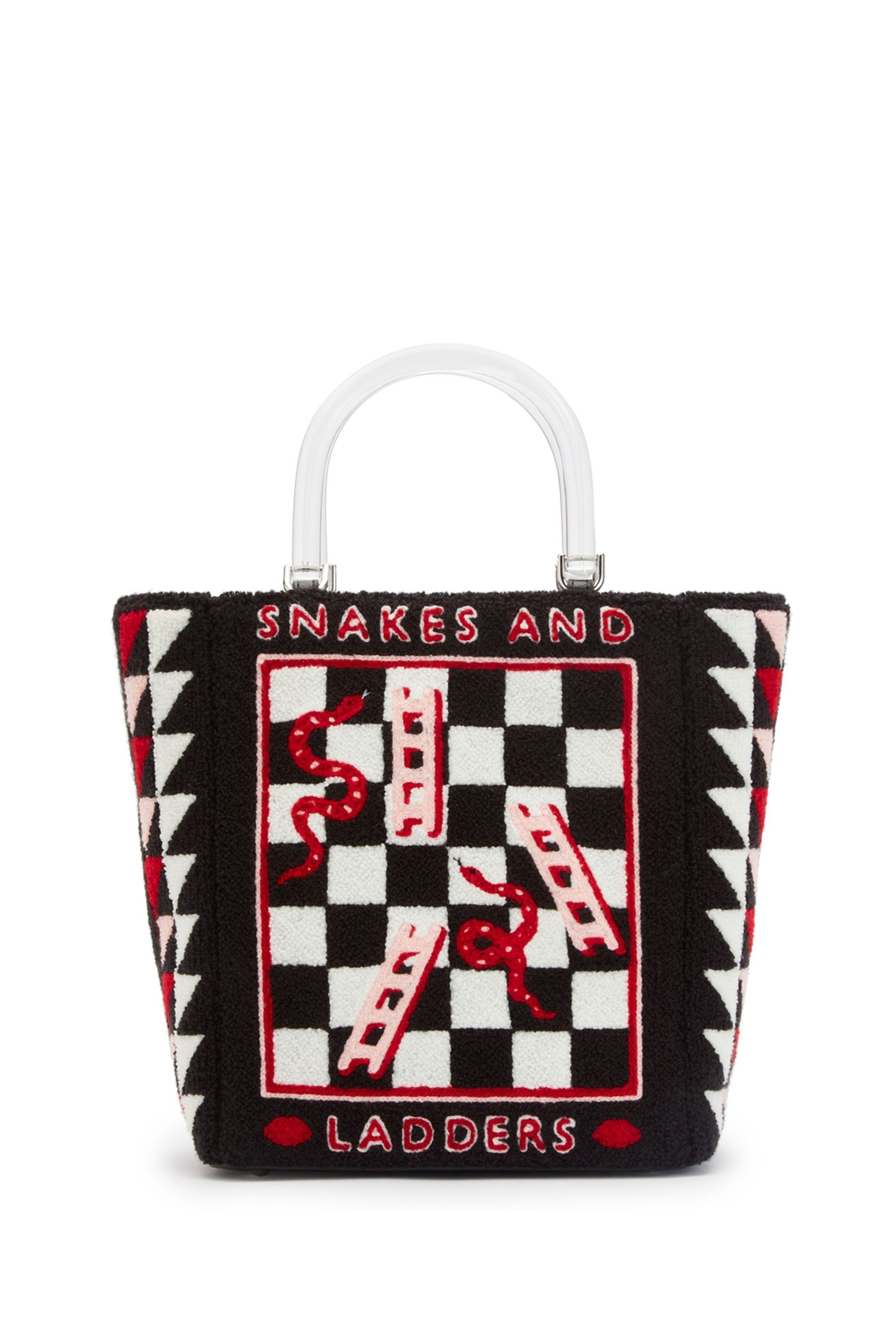Buy Lulu Guinness Snakes And Ladders Black Bibi Tote from Next USA