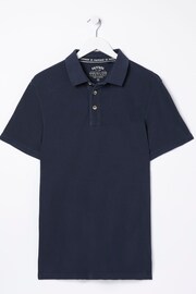 FatFace Blue Pique Polo Shirt - Image 5 of 5
