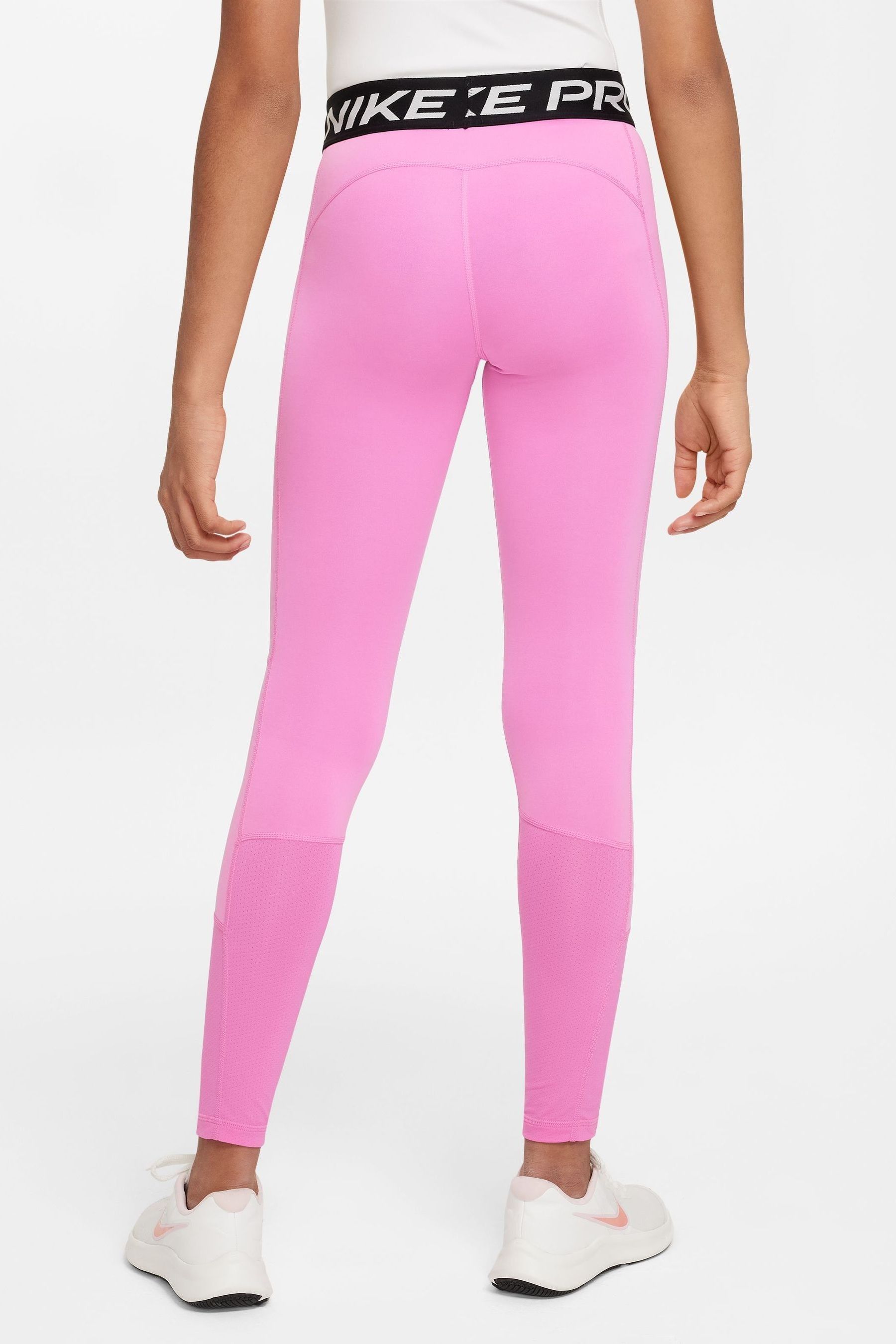 Buy Nike Bright Pink Performance High Waisted Pro Leggings from Next Luxembourg