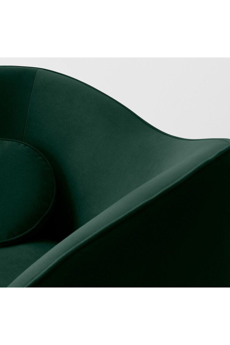 MADE.COM Modern Velvet Bottle Green Kooper Accent Armchair - Image 5 of 7