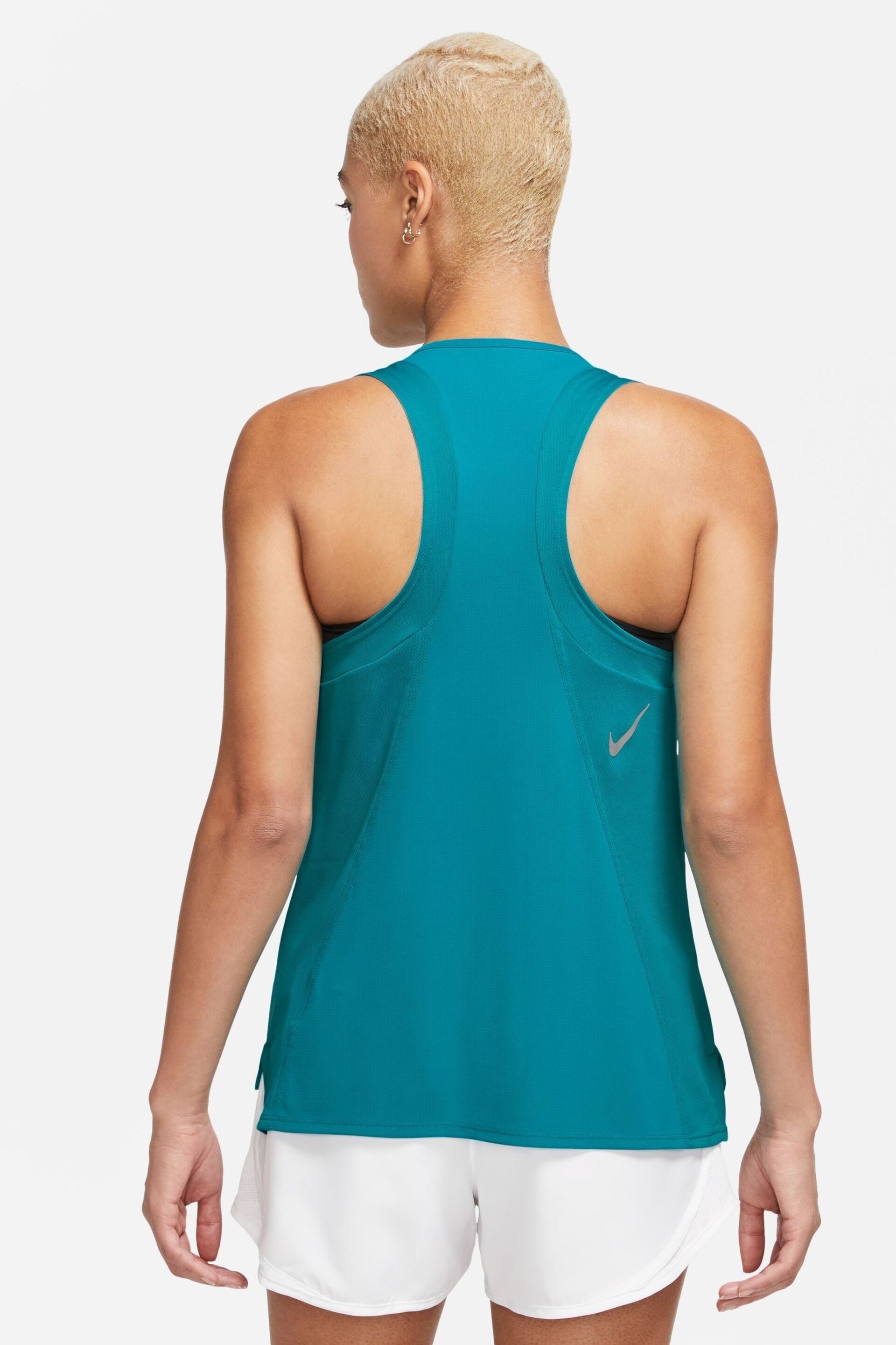 Nike Bright Blue DriFIT Race Running Vest - Image 2 of 4