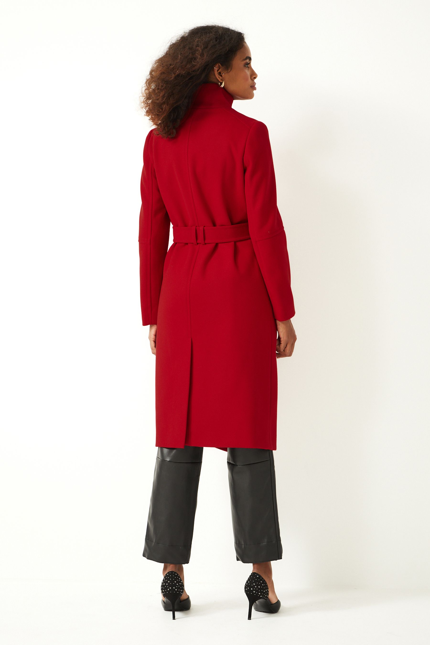 Funnel neck red coat 2025