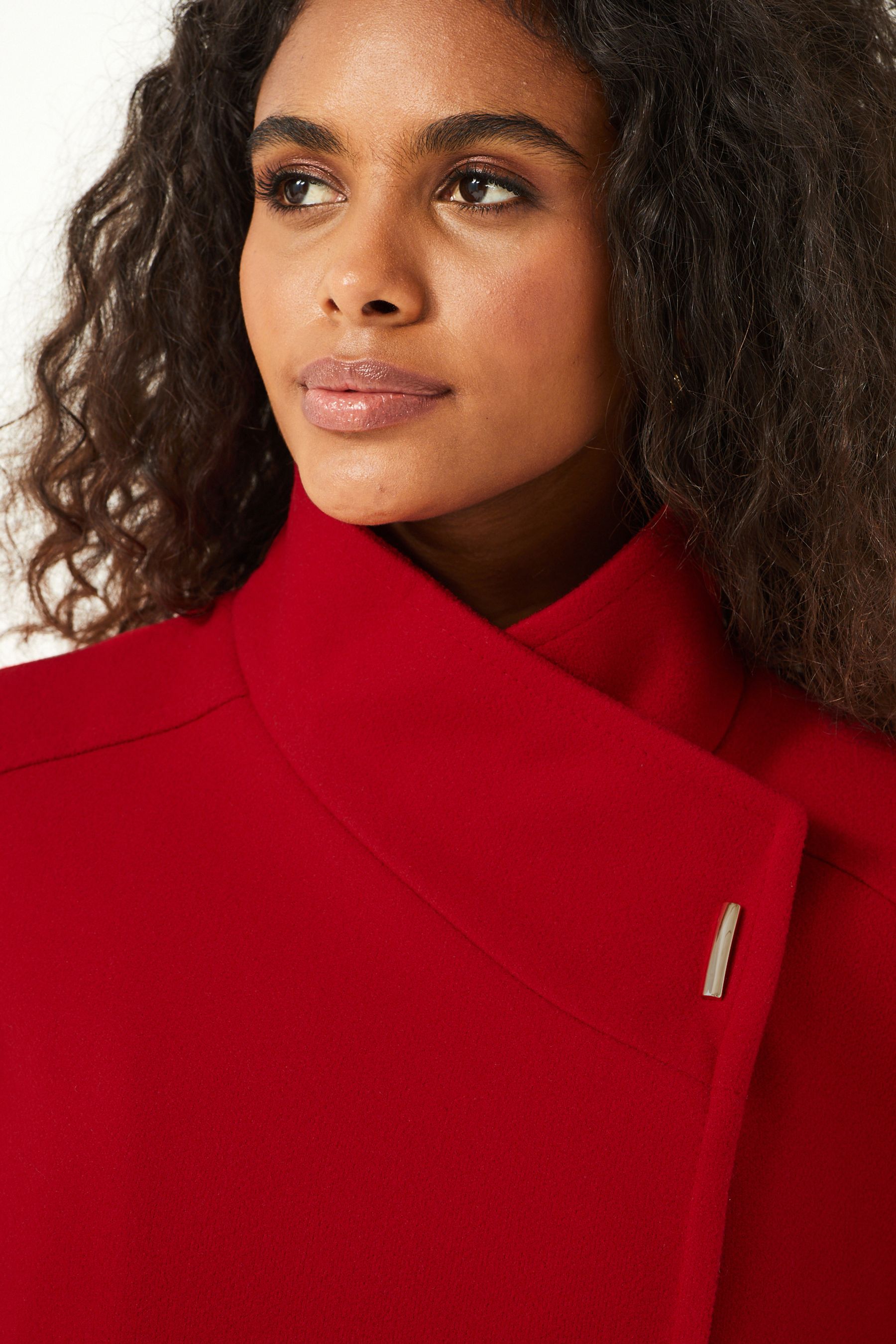 Funnel neck red coat online