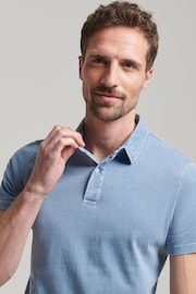 Superdry Blue Studios Jersey Polo Shirt - Image 3 of 6