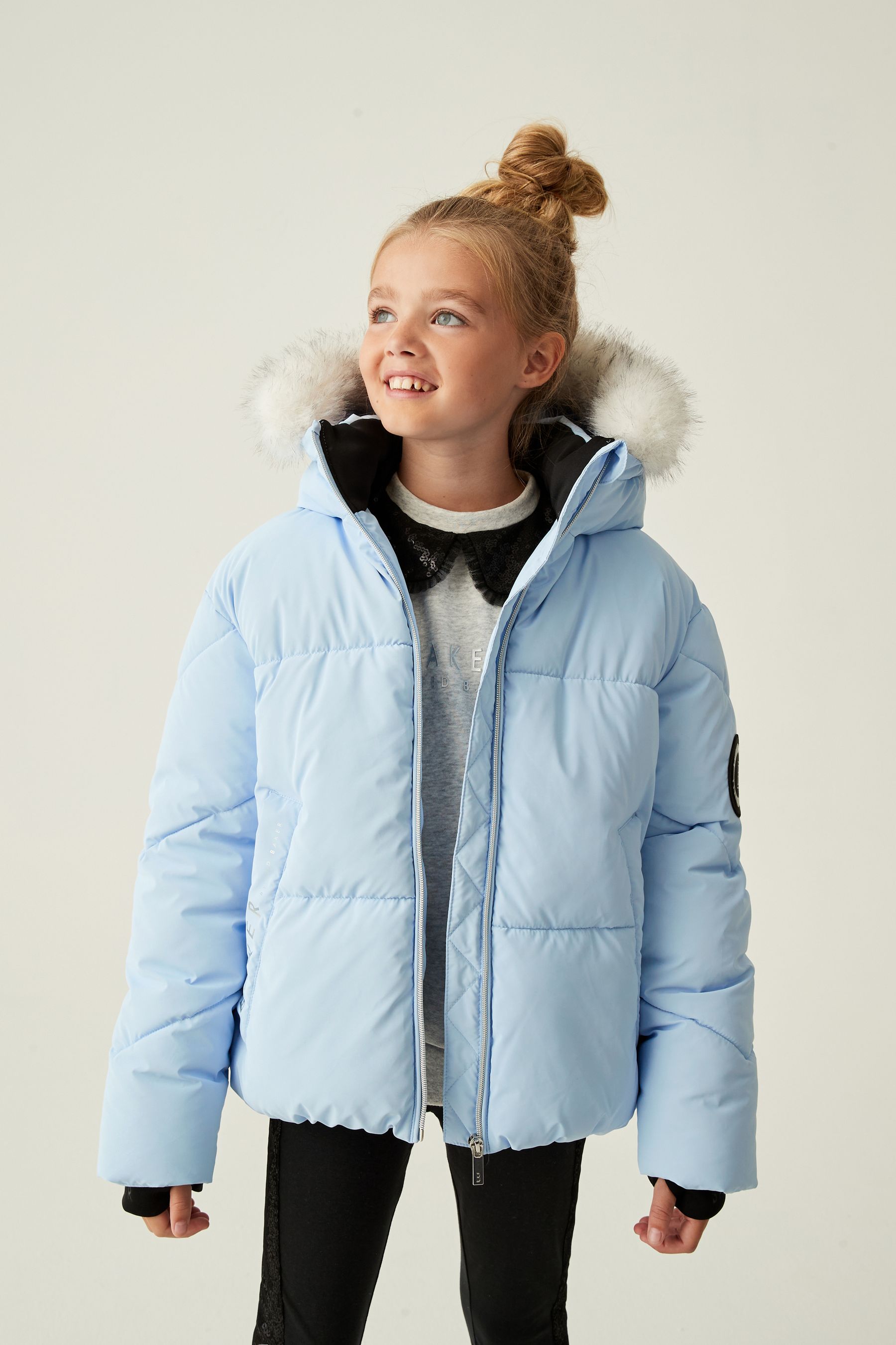 Buy Baker by Ted Baker Shower Resistant Blue Short Coat from Next Luxembourg