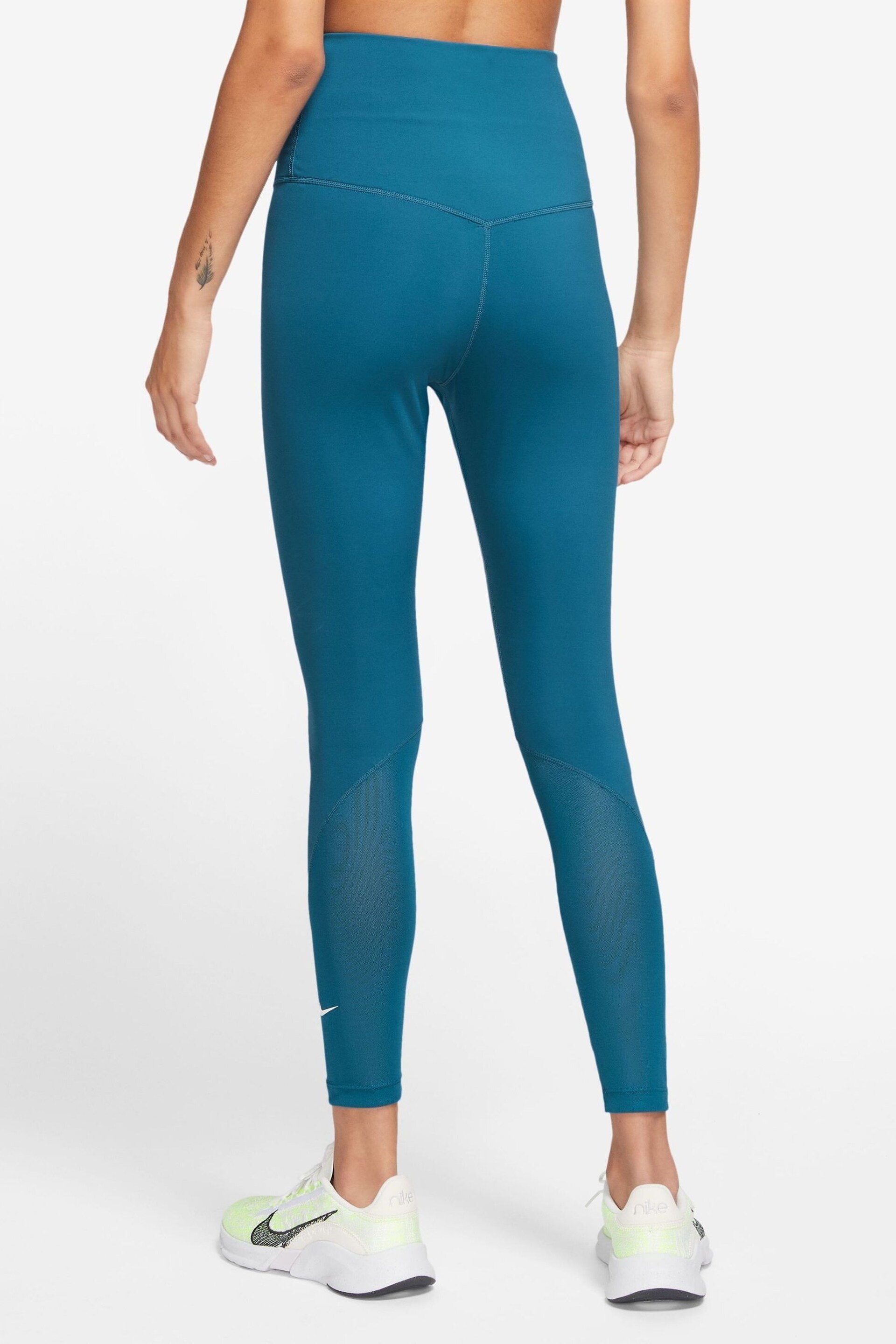 Nike Blue One High Waisted 7/8 Leggings - Image 2 of 3