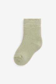 Teal Blue Baby Toweling Socks 4 Packs (0mths-2yrs) - Image 5 of 5