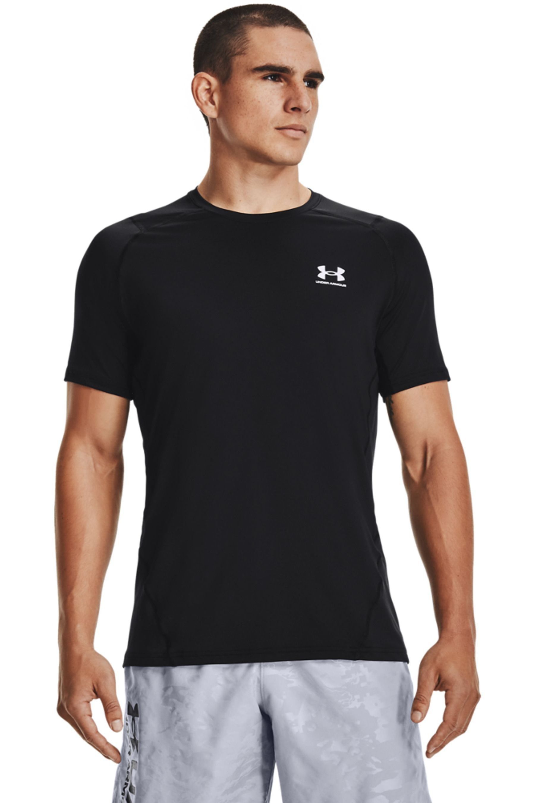 Buy Under Armour Black Heat Gear Fitted T Shirt from Next Malta