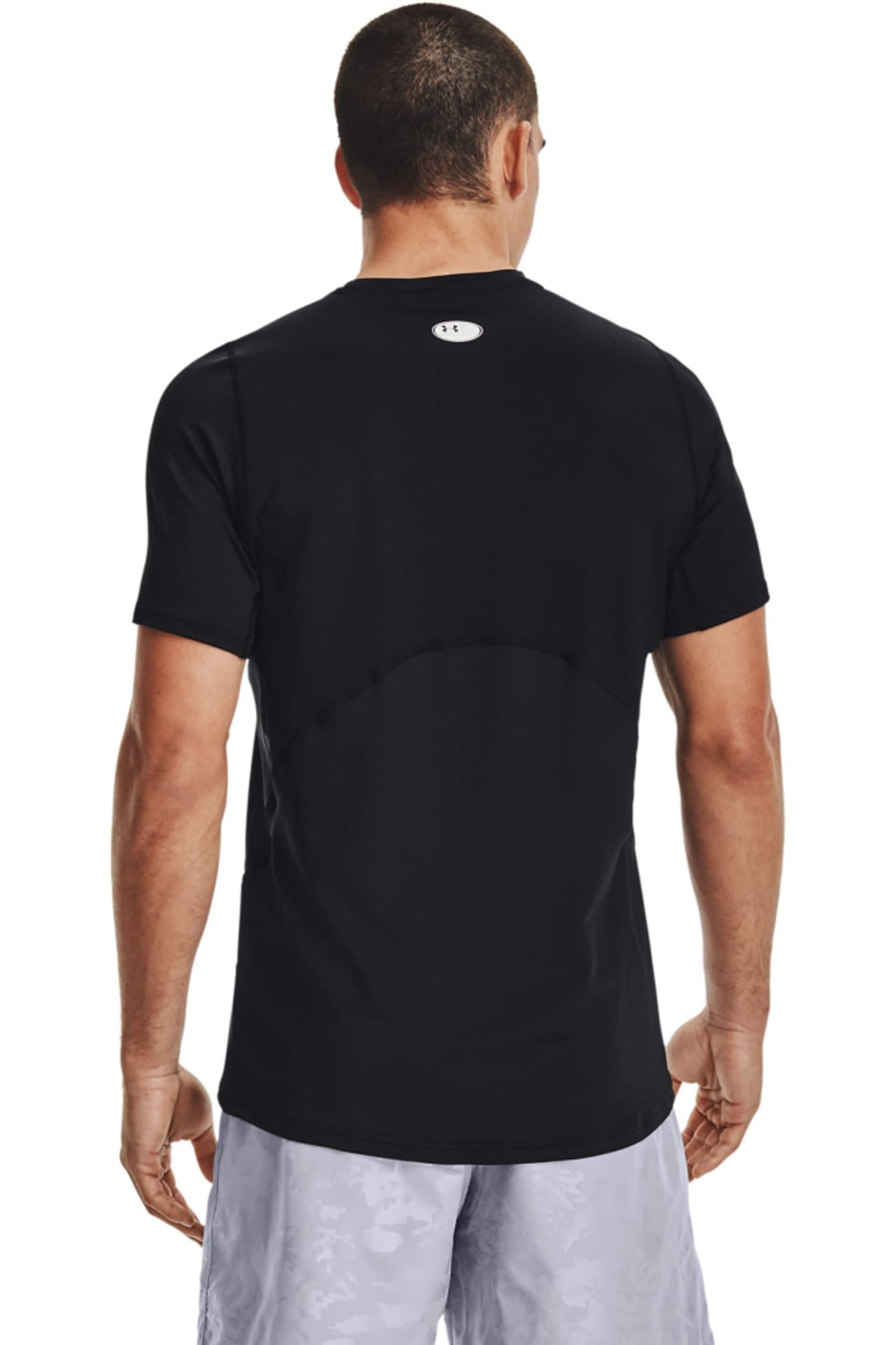 Under Armour Black Heat Gear Fitted T-Shirt - Image 2 of 7