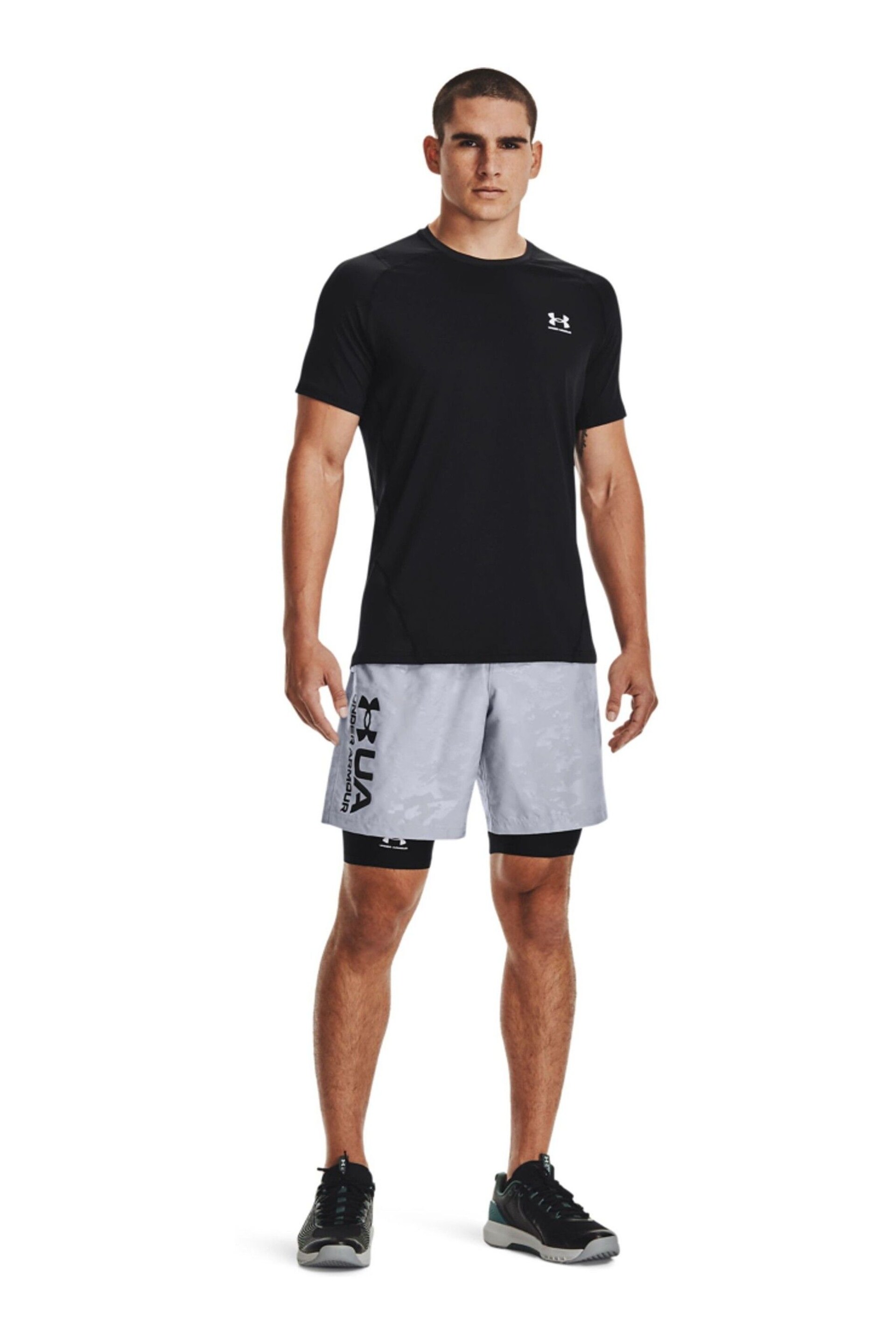 Under Armour Black Heat Gear Fitted T-Shirt - Image 3 of 7