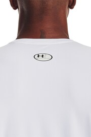 Under Armour White Heat Gear Fitted T-Shirt - Image 4 of 6