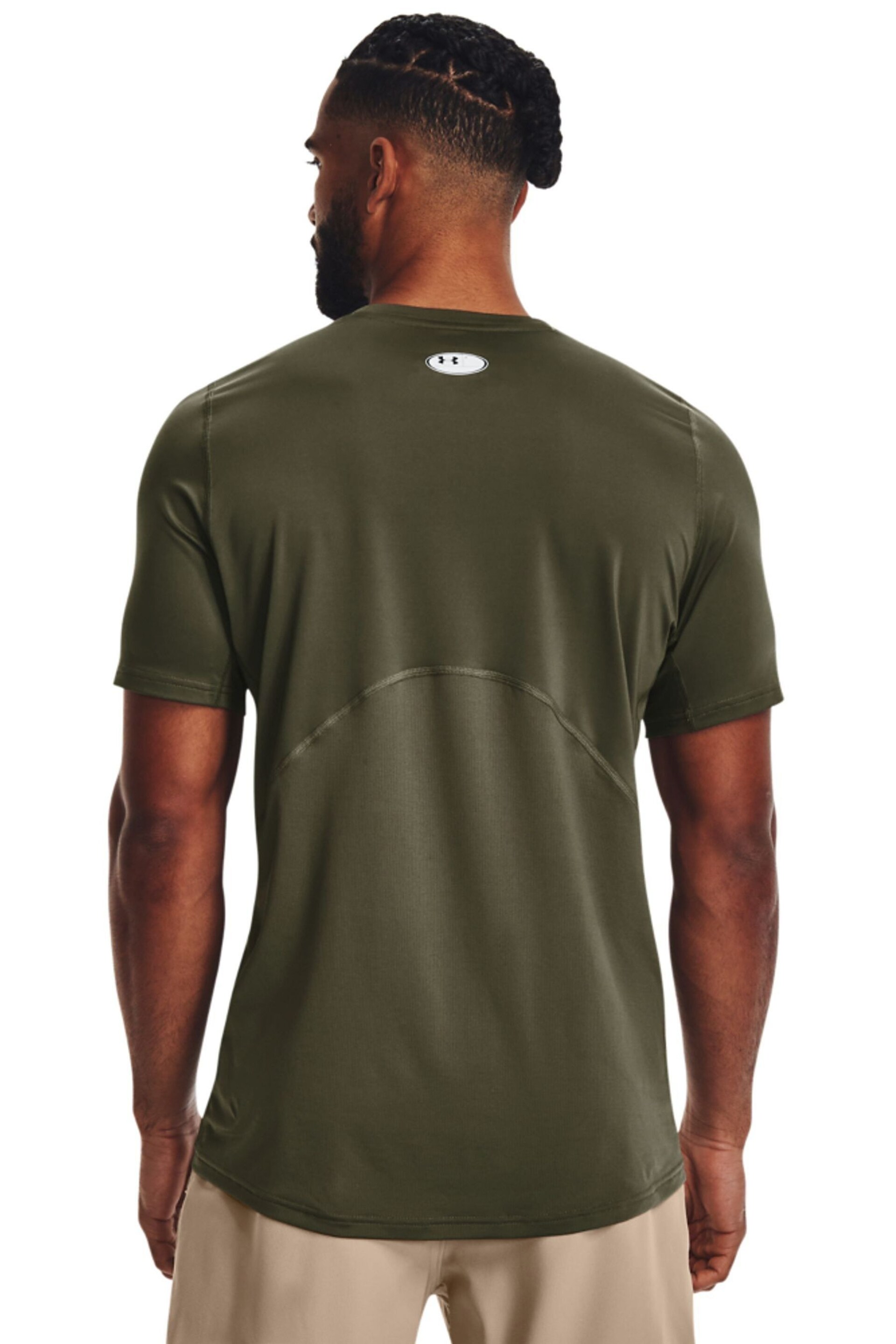Under Armour Green Heat Gear Fitted T-Shirt - Image 3 of 6
