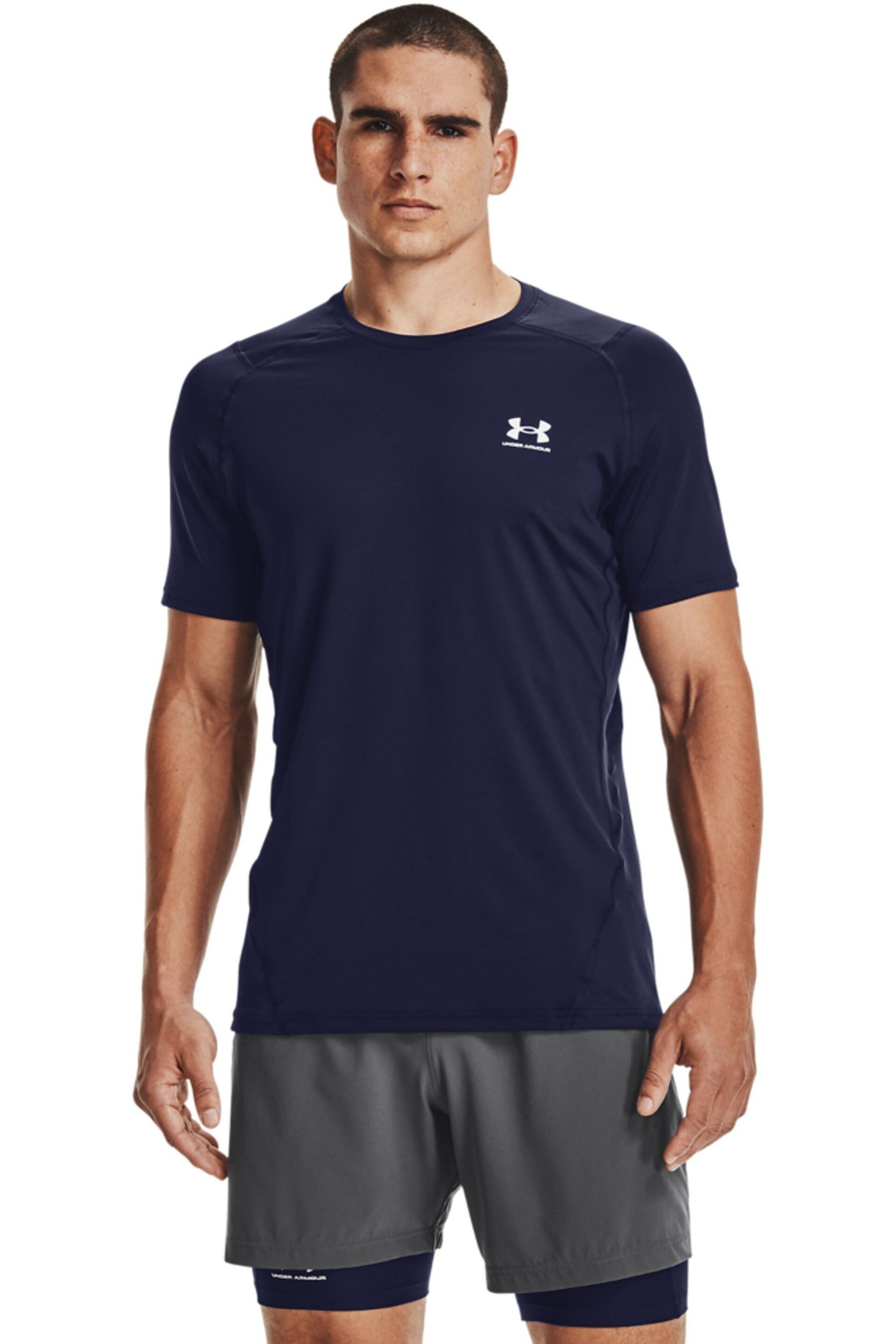 Under Armour Blue Heat Gear Fitted T-Shirt - Image 1 of 7