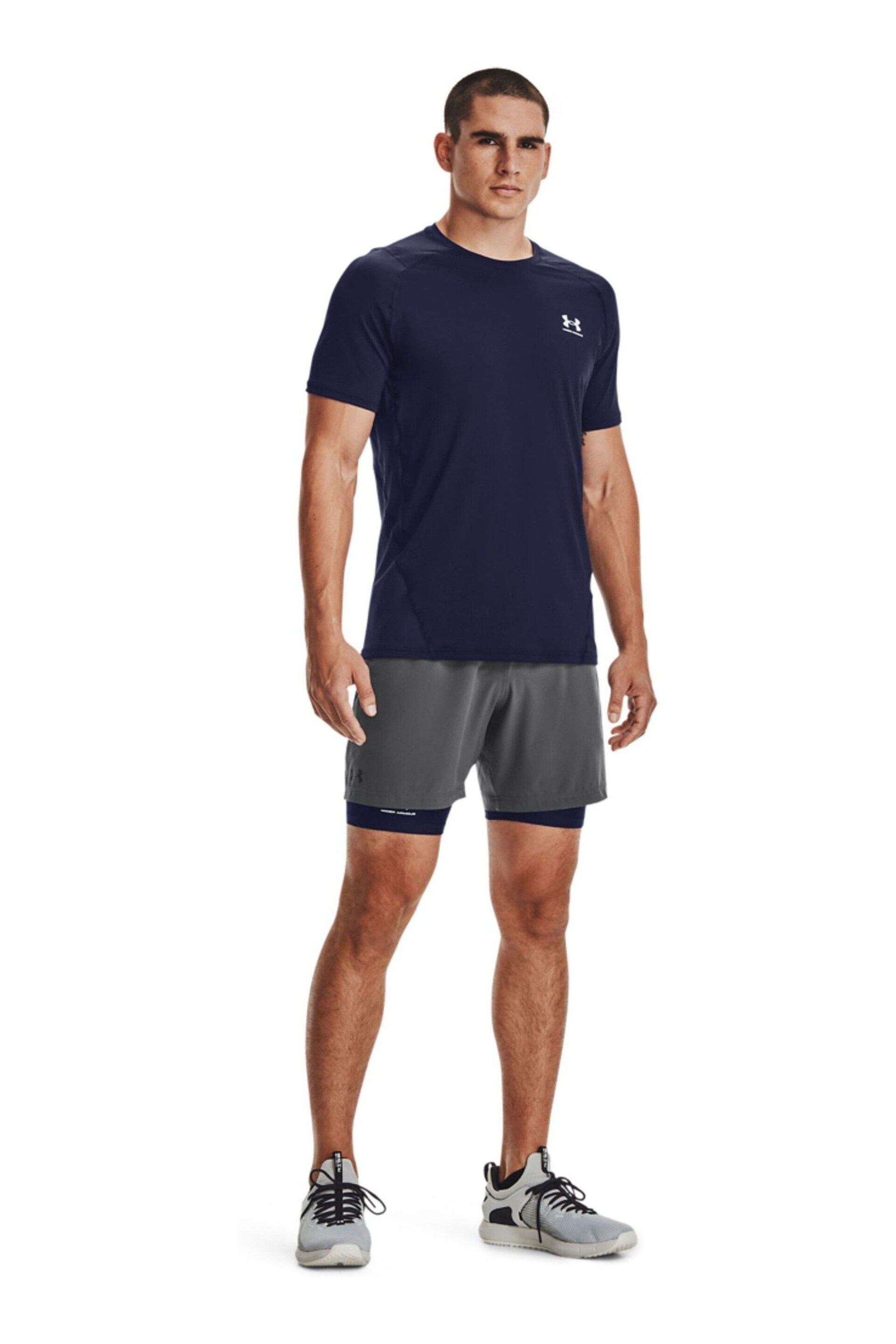 Under Armour Blue Heat Gear Fitted T-Shirt - Image 3 of 7