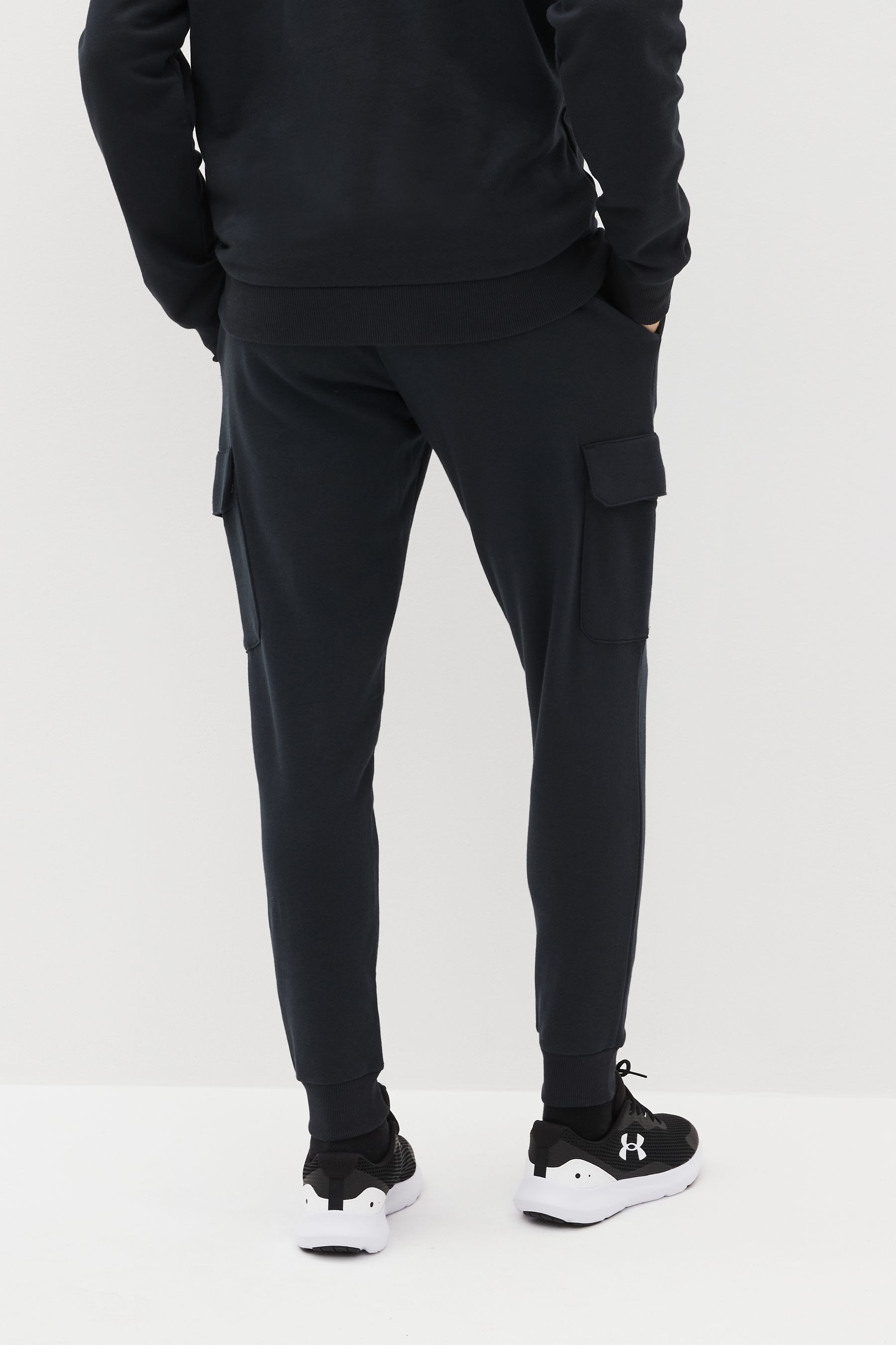 Buy Under Armour Black Rival Fleece Cargo Joggers from Next Denmark