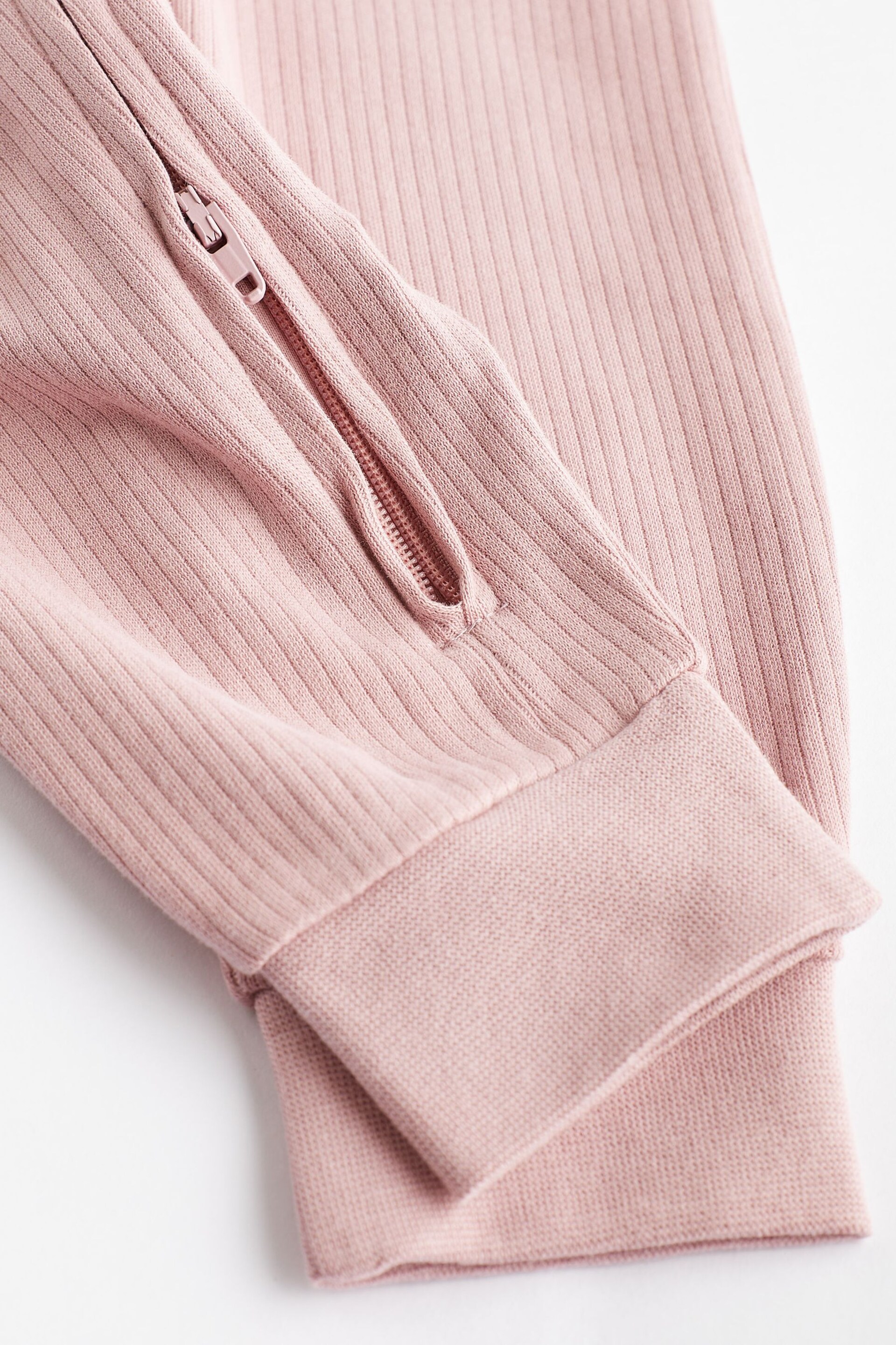 Pink Footless Rib Zip Sleepsuits 2 Pack (0mths-3yrs) - Image 4 of 7