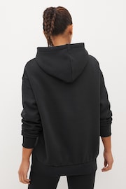 Under Armour Black Oversized Essential Fleece Hoodie - Image 3 of 7