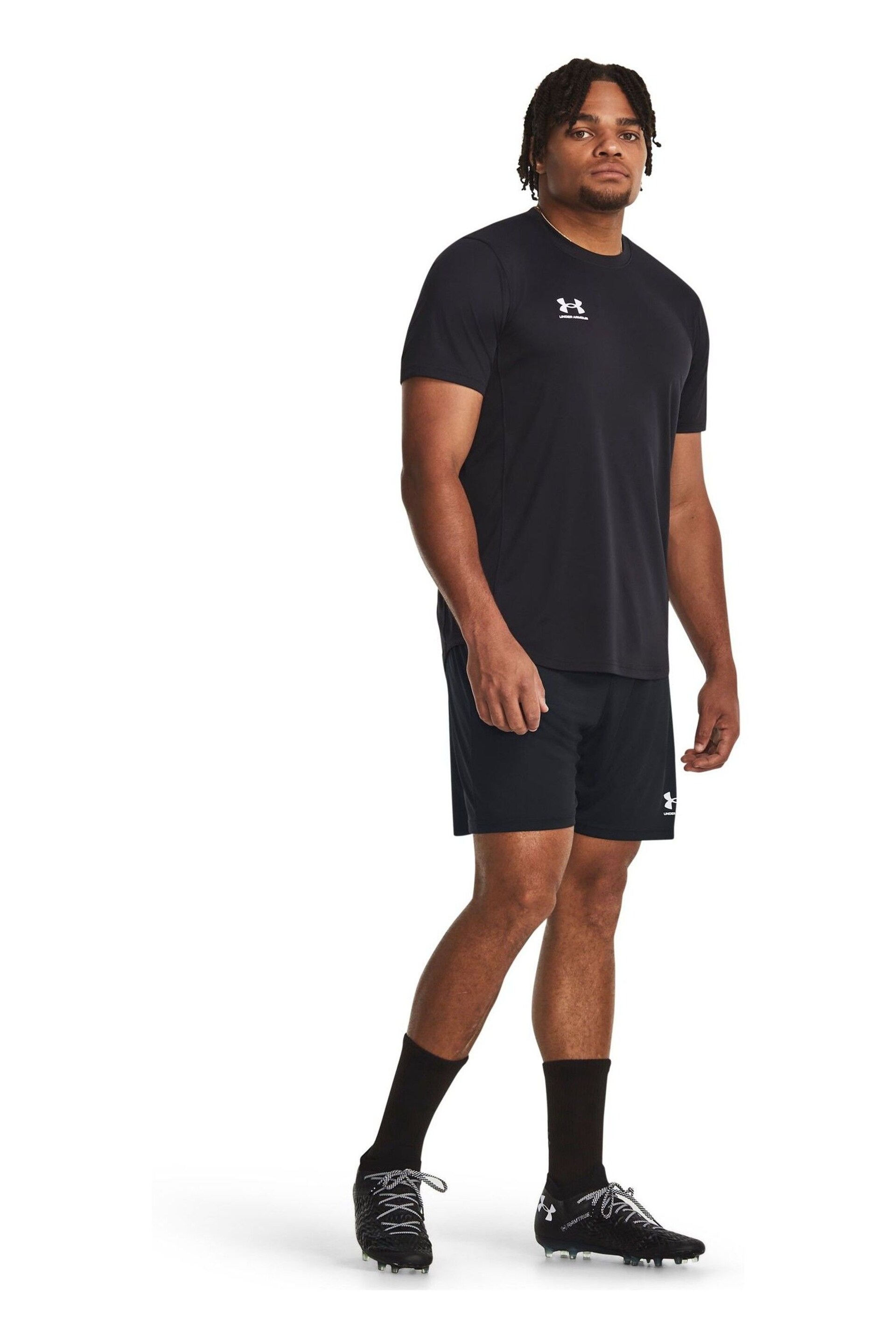 Under Armour Black/White Challenger Knit Shorts - Image 3 of 5