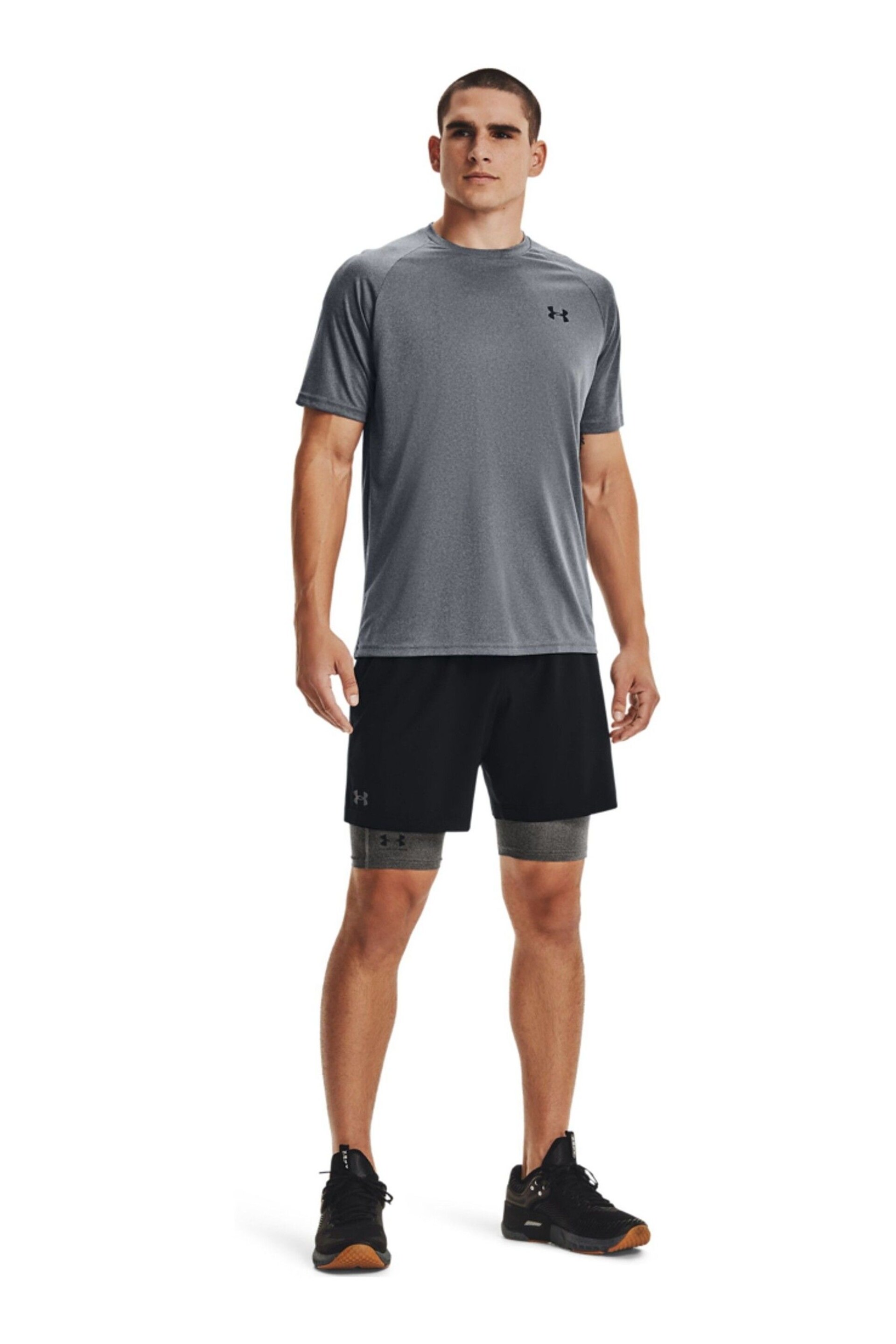 Under Armour Grey Heat Gear Armour Long Shorts - Image 3 of 8
