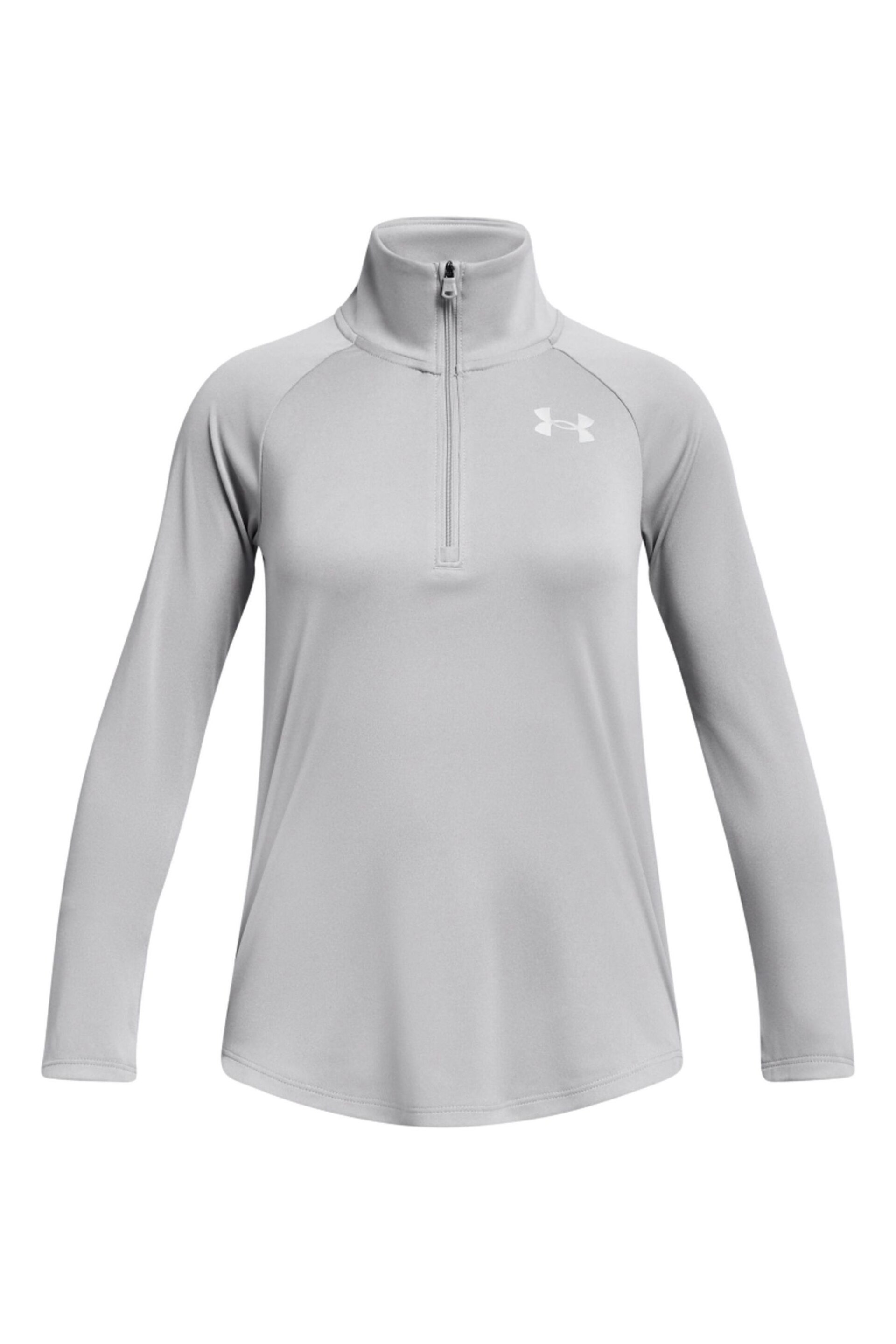 Under Armour Grey Tech Graphic 1/2 Zip Sweatshirt - Image 1 of 2