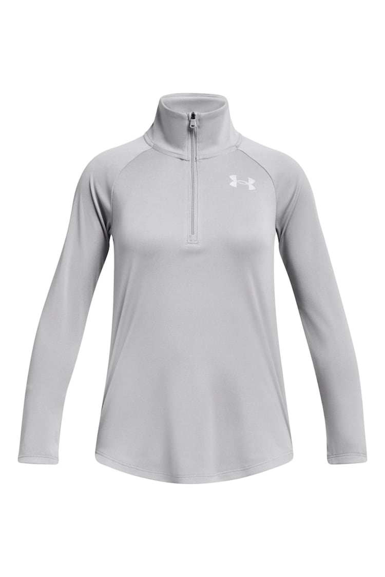 Under Armour Grey Tech Graphic 1/2 Zip Sweatshirt - Image 1 of 2