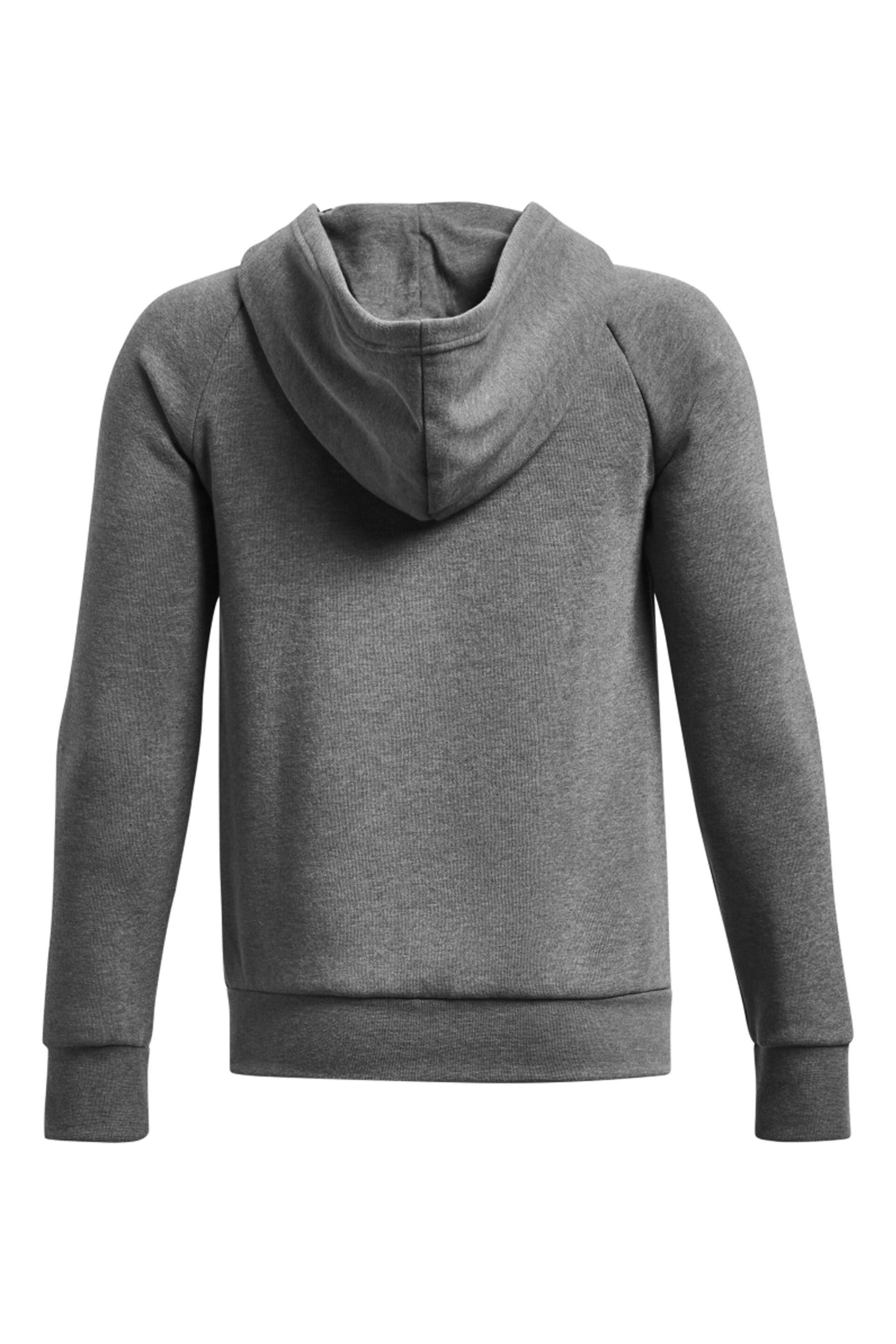 Under Armour Grey Rival Fleece Full Zip Hoodie - Image 2 of 2