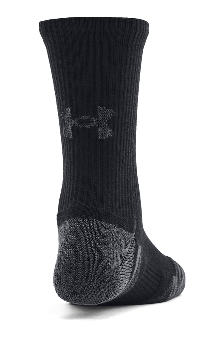 Under Armour Black Junior Perform Tech Crew Socks 3 Pack - Image 5 of 5