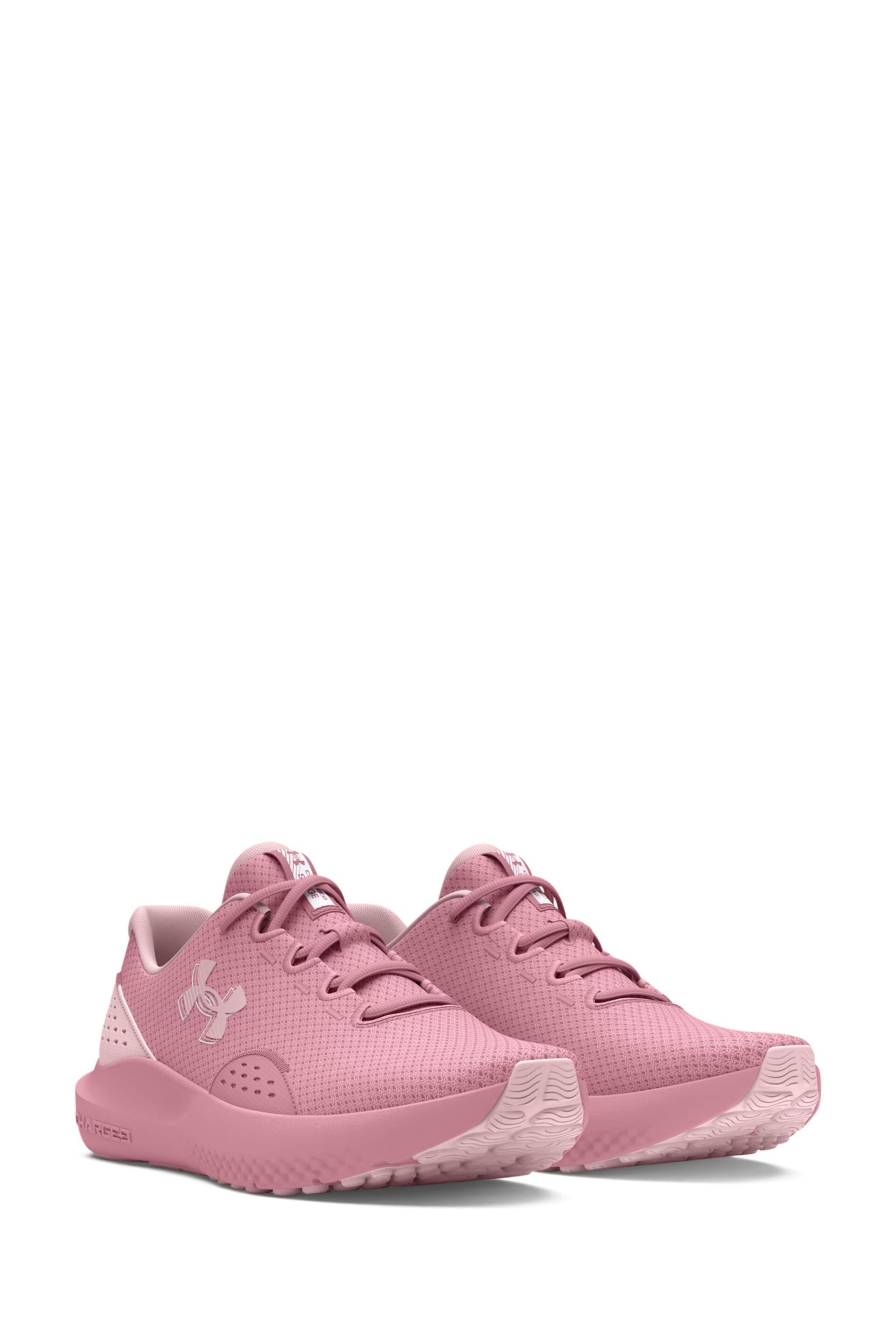 Under Armour Pink Charged Surge Trainers - Image 4 of 6