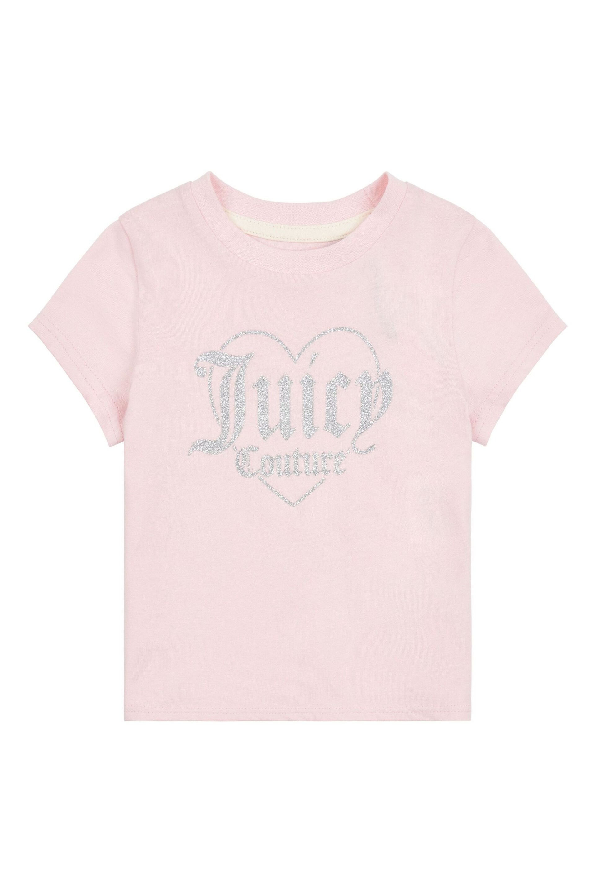 Juicy Couture Girls Pink Print T-Shirt - Image 1 of 3