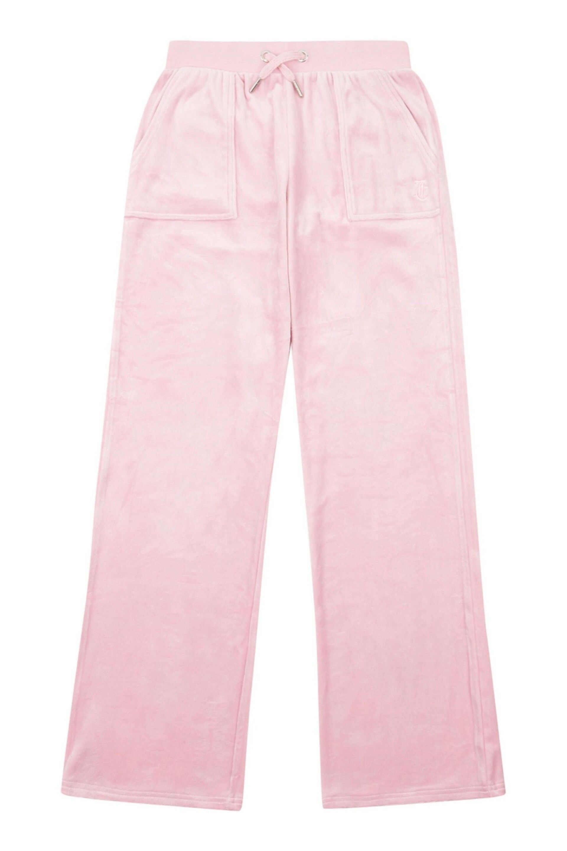 Juicy Couture Girls Velour Patch Pocket Joggers - Image 1 of 3