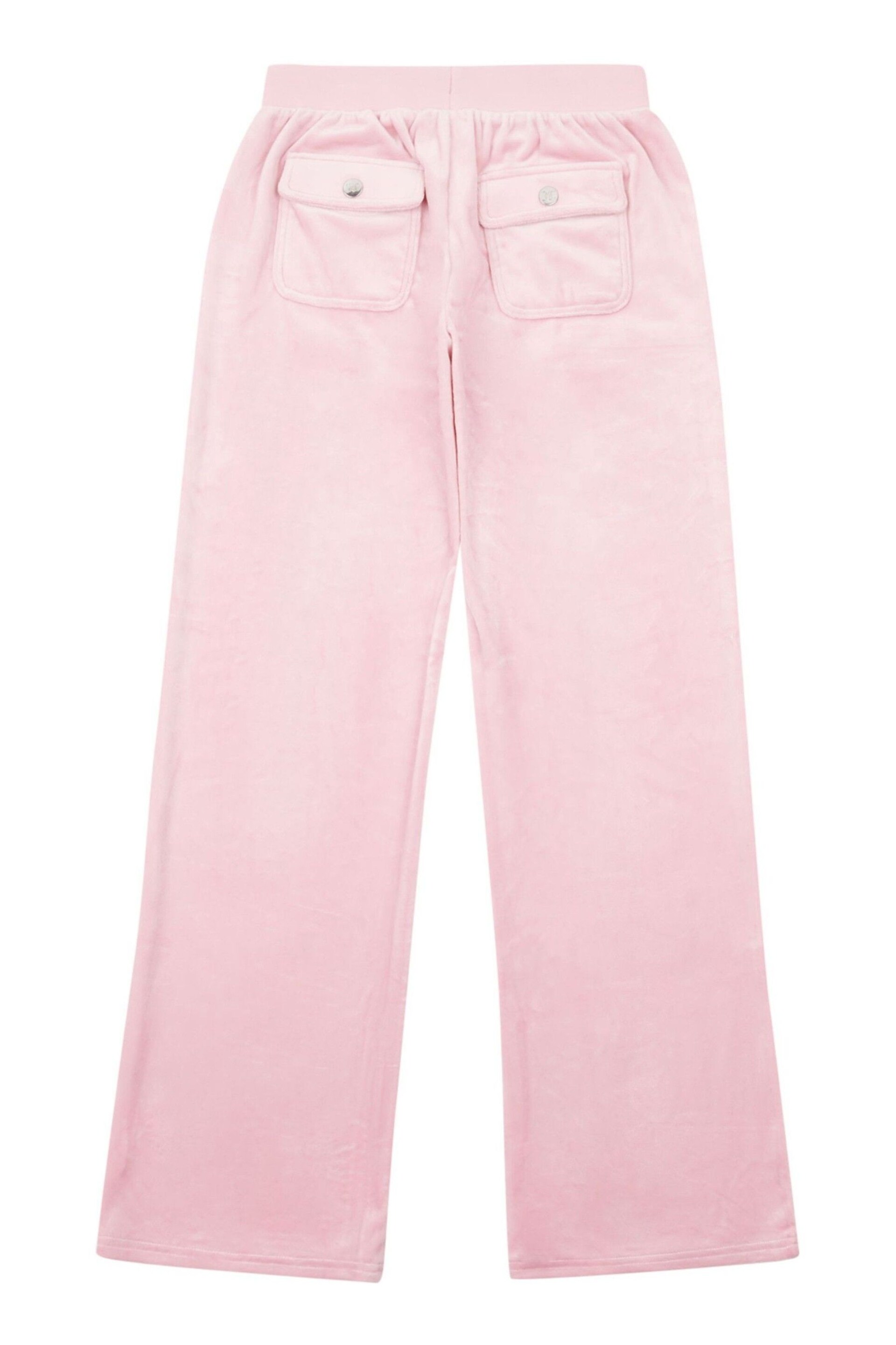 Juicy Couture Girls Velour Patch Pocket Joggers - Image 2 of 3