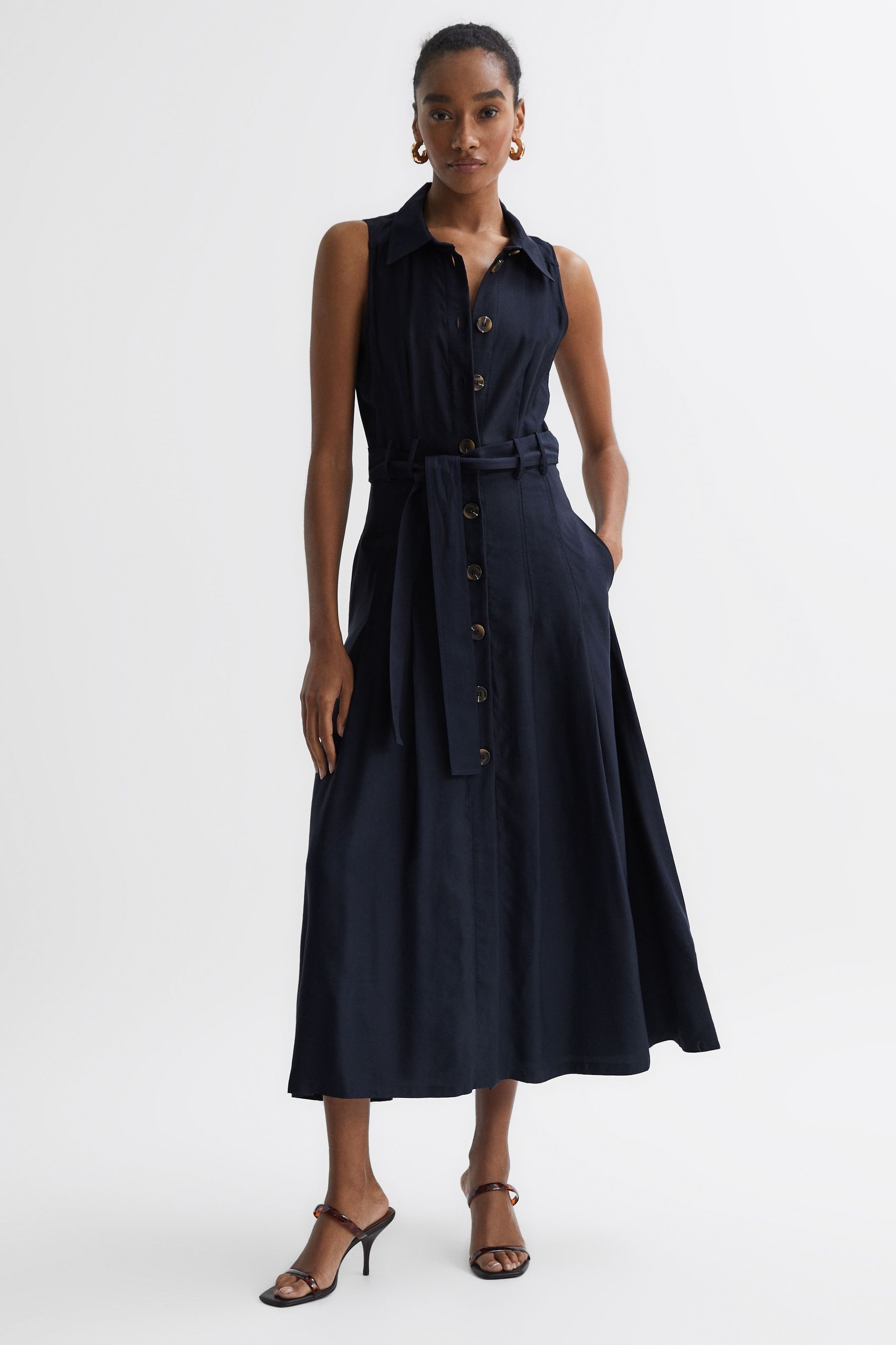 Robe mi longue boutonnée on sale