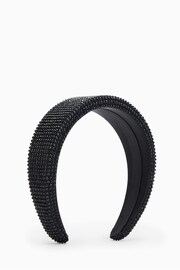 AllSaints Black Holly Pave Headband - Image 1 of 3