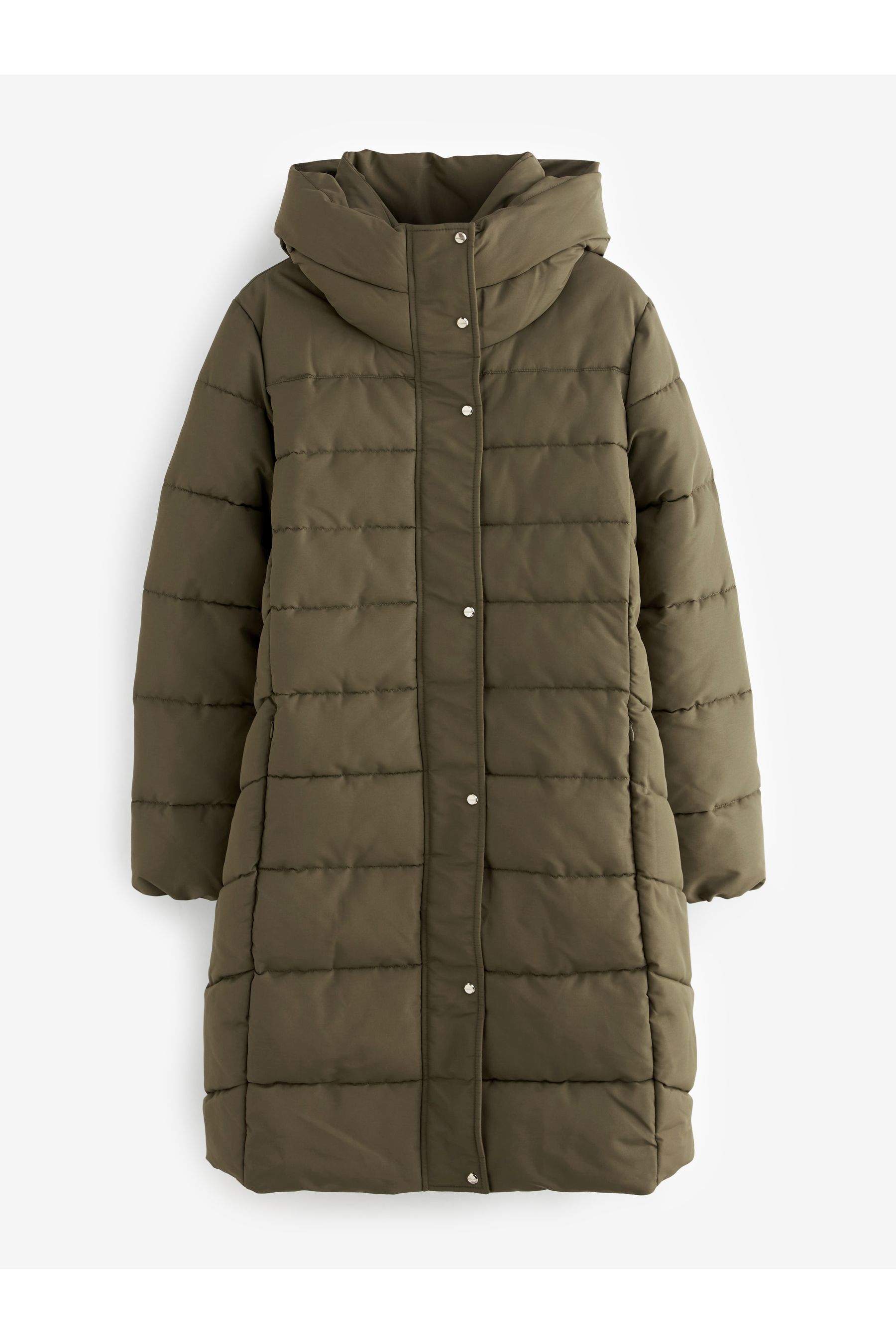 Next green padded coat outlet