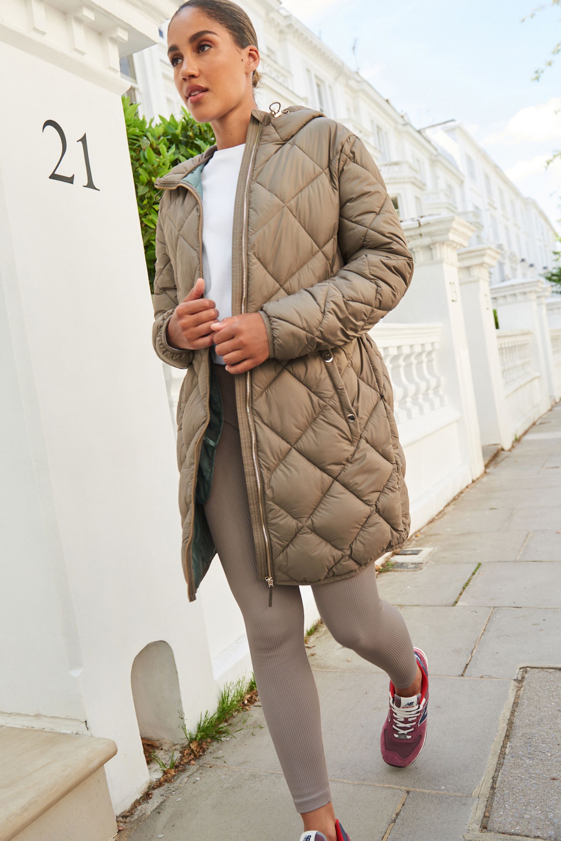 Buy Mink Brown Quilted Lightweight Coat from Next Luxembourg
