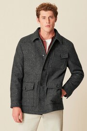 Grey Check Three Pocket Coat - Image 1 of 10