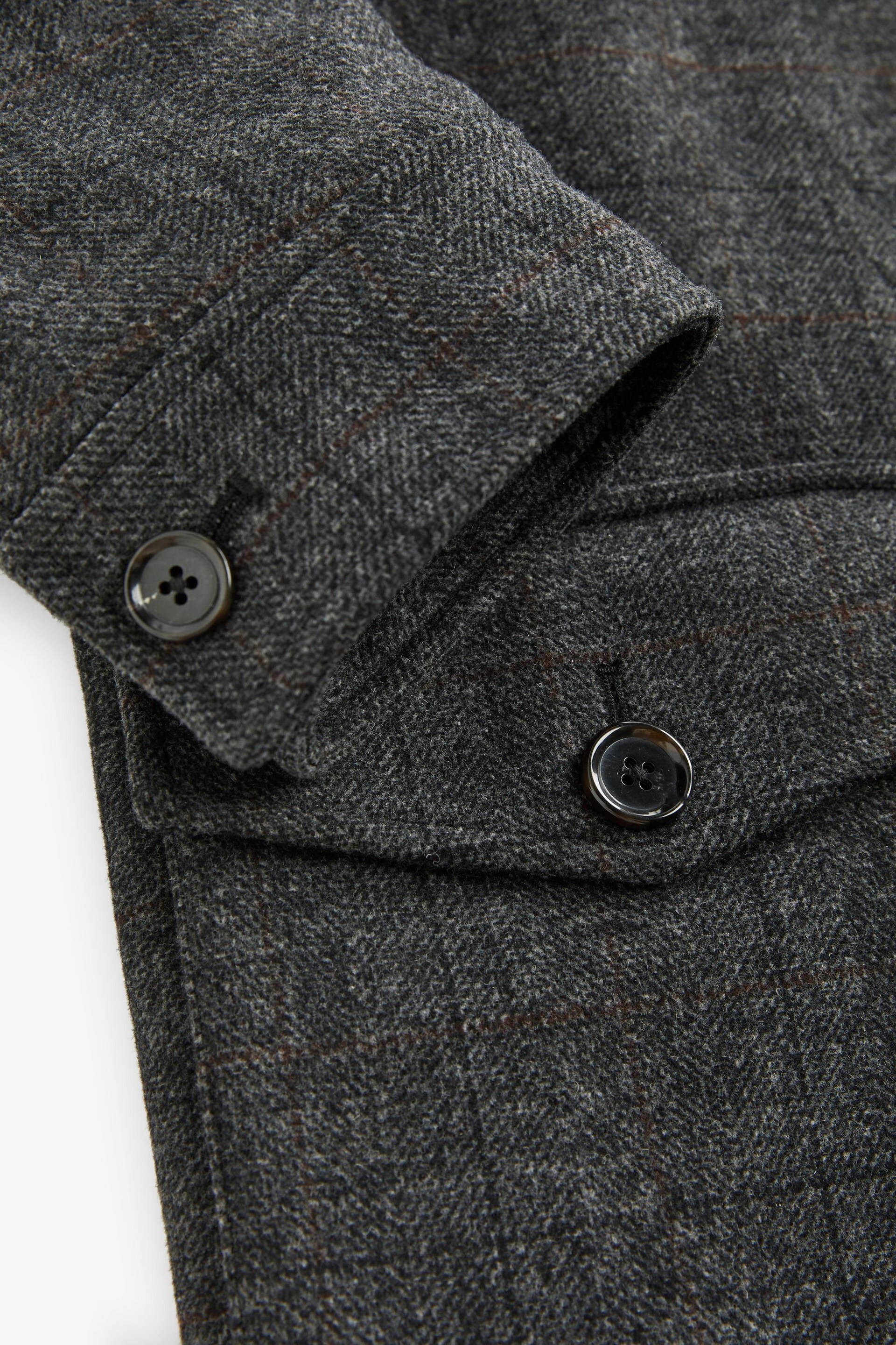 Grey Check Three Pocket Coat - Image 10 of 10