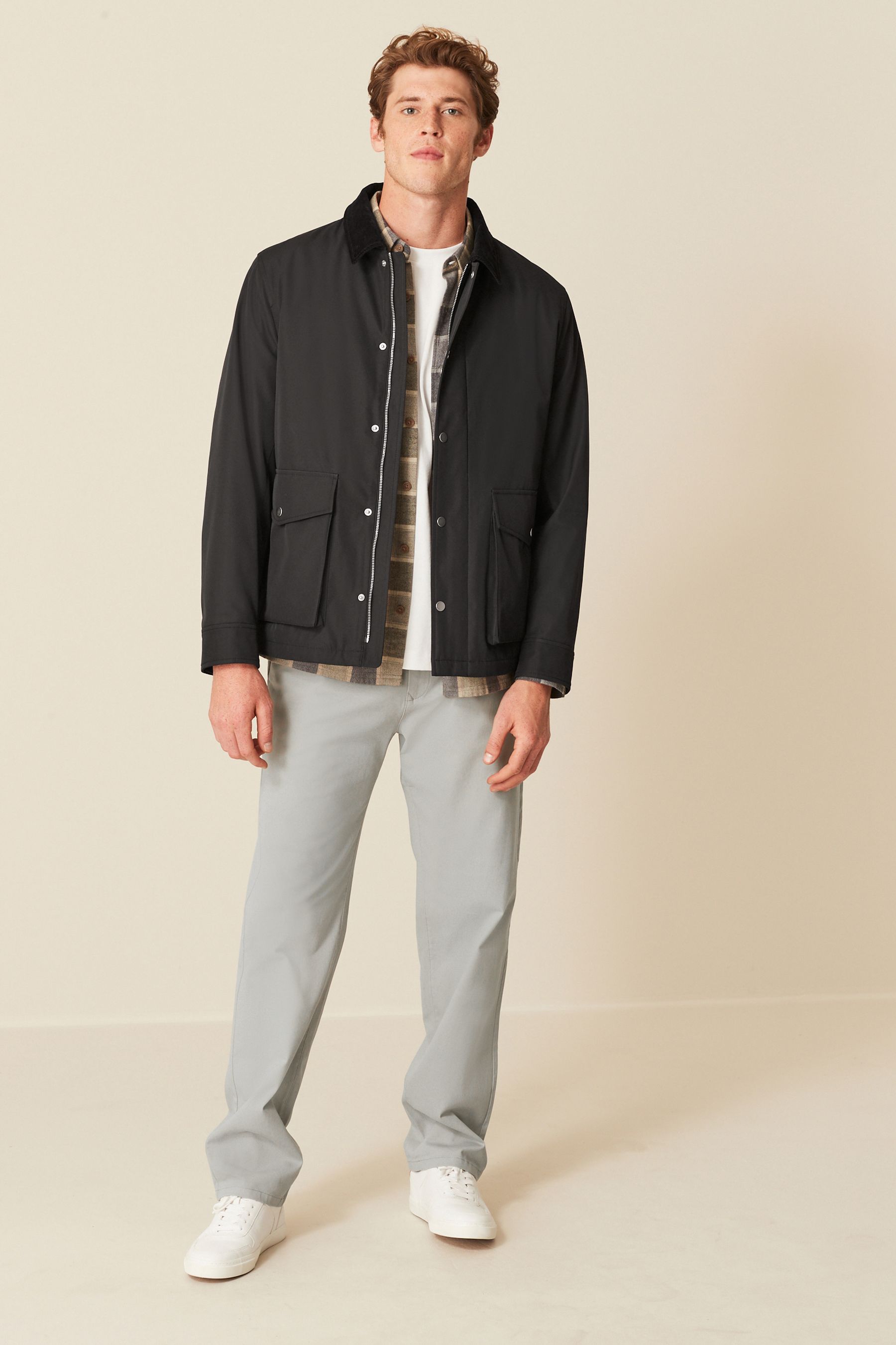 Corduroy collar jacket new arrivals