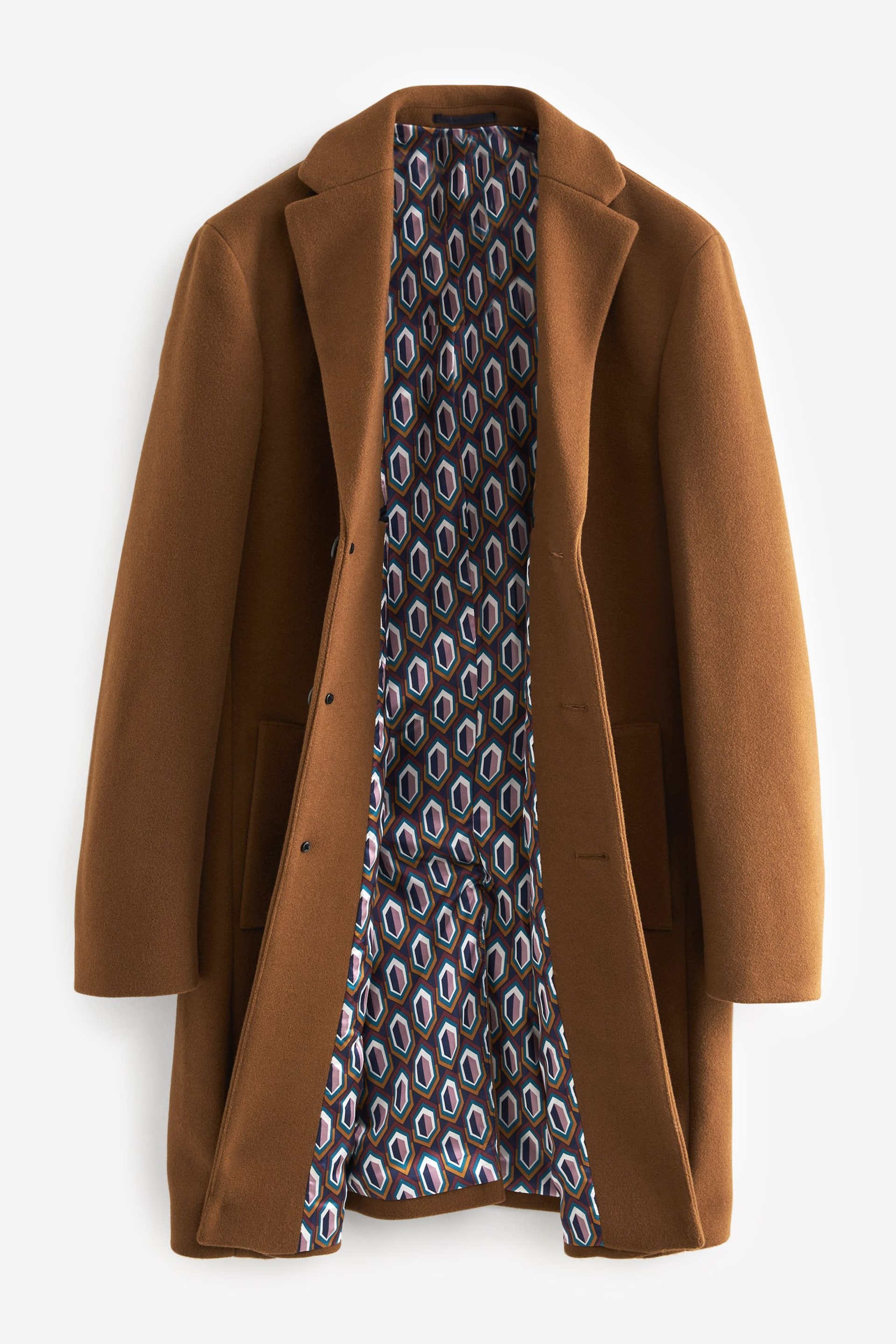 Toffee Brown Epsom Overcoat - Image 8 of 11