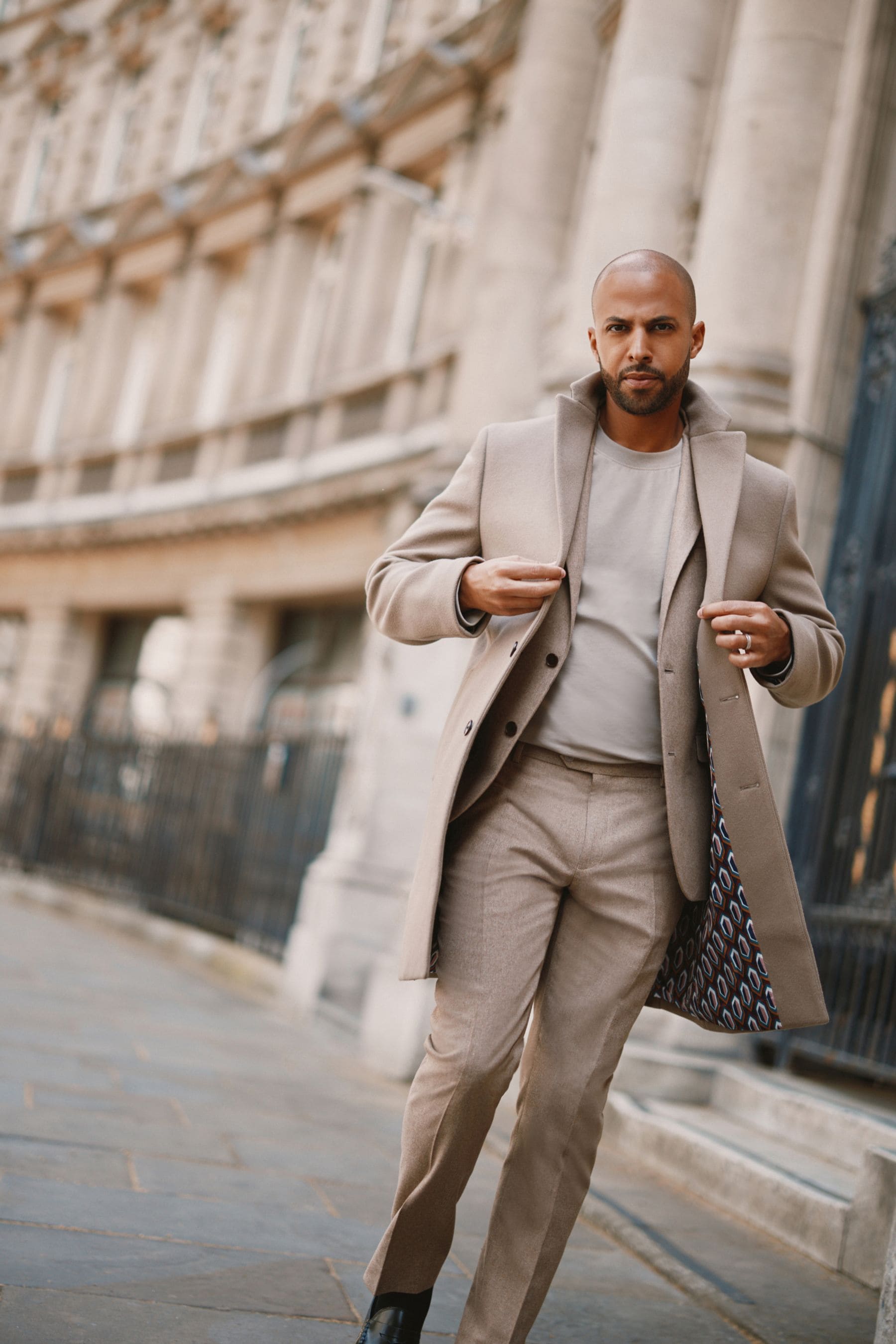 Mens stone overcoat store