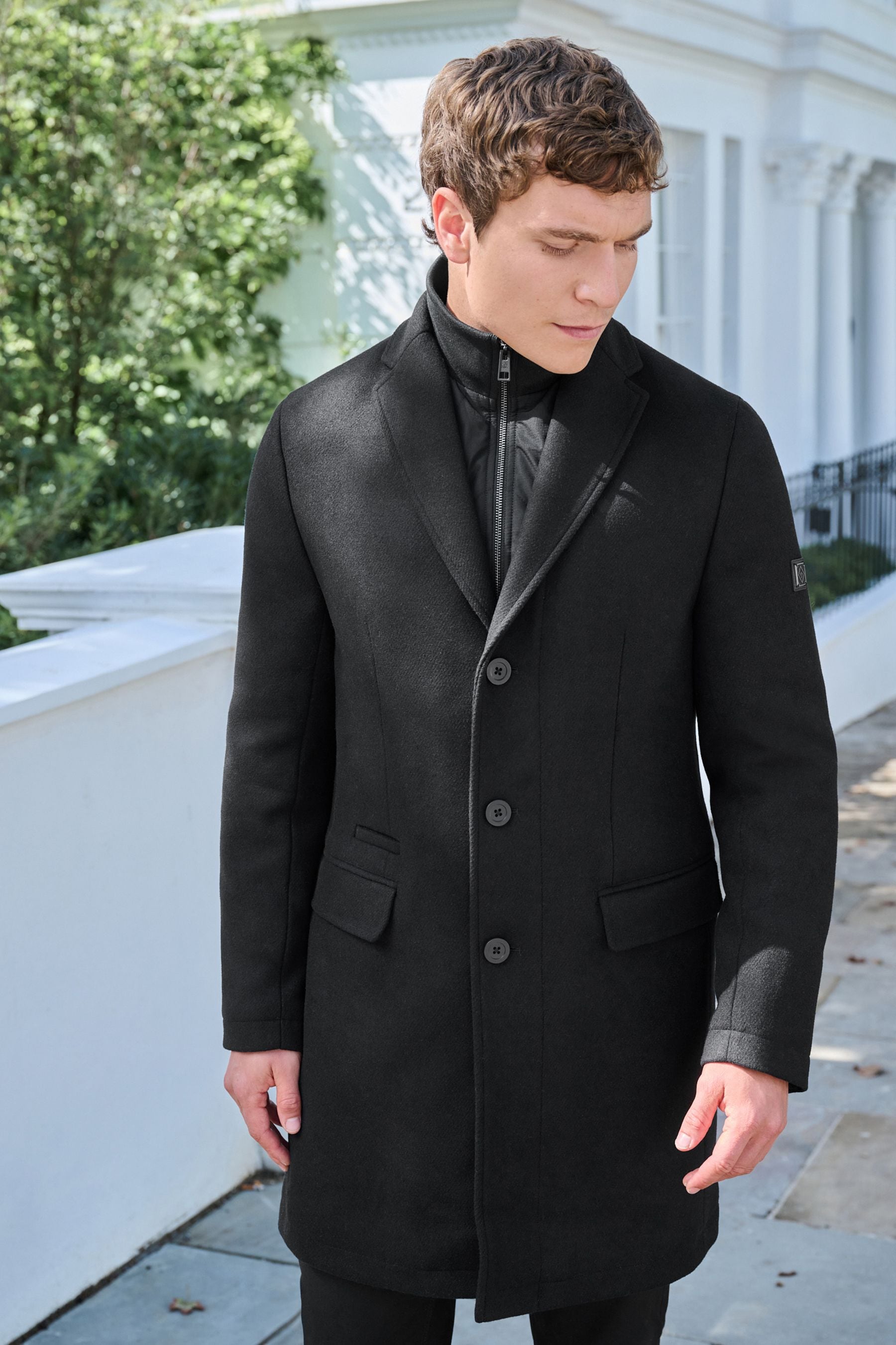 Mens black epsom coat clearance